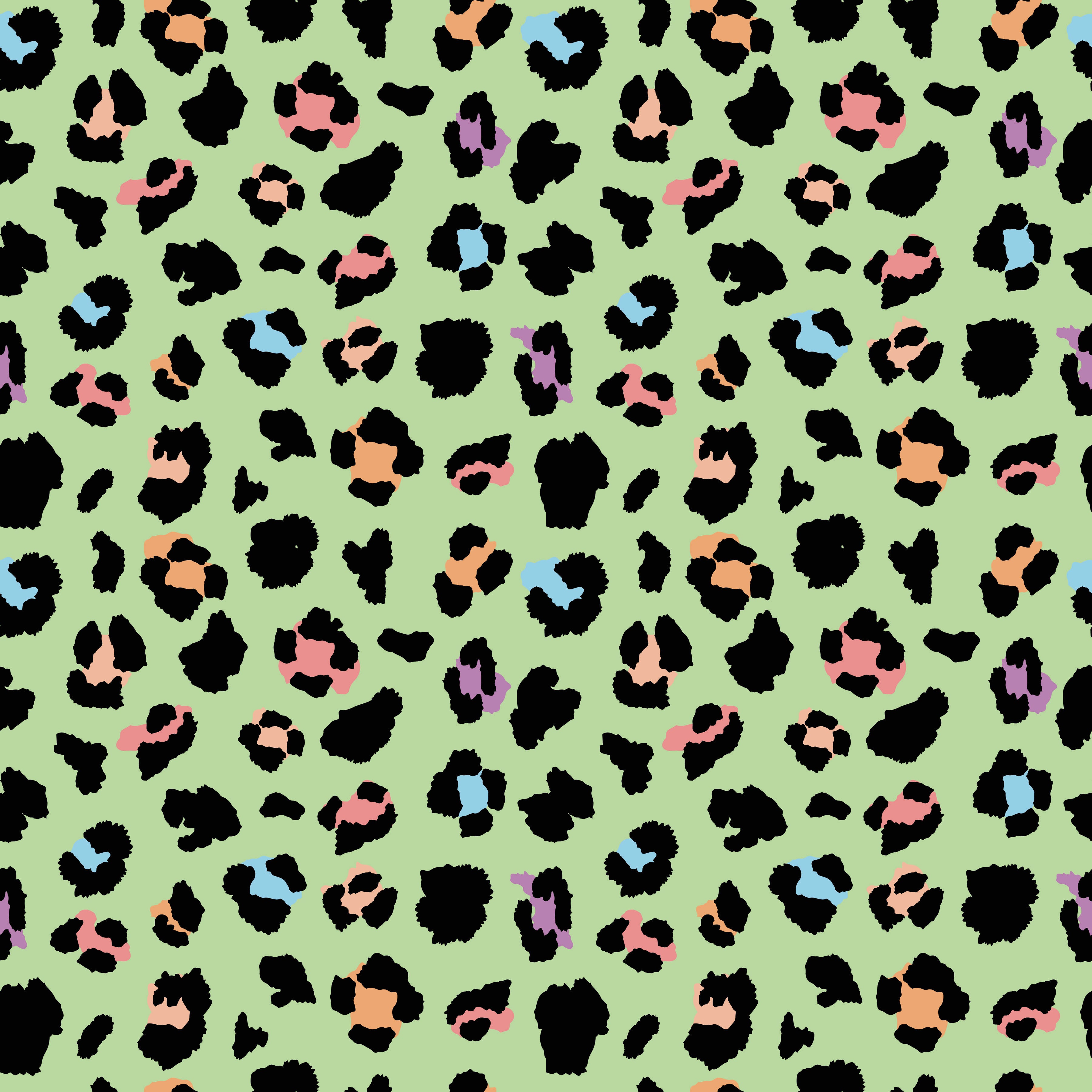 Green Pastel Leopard Spots Pattern Vinyl 12" x 12" - The Vinyl Haus