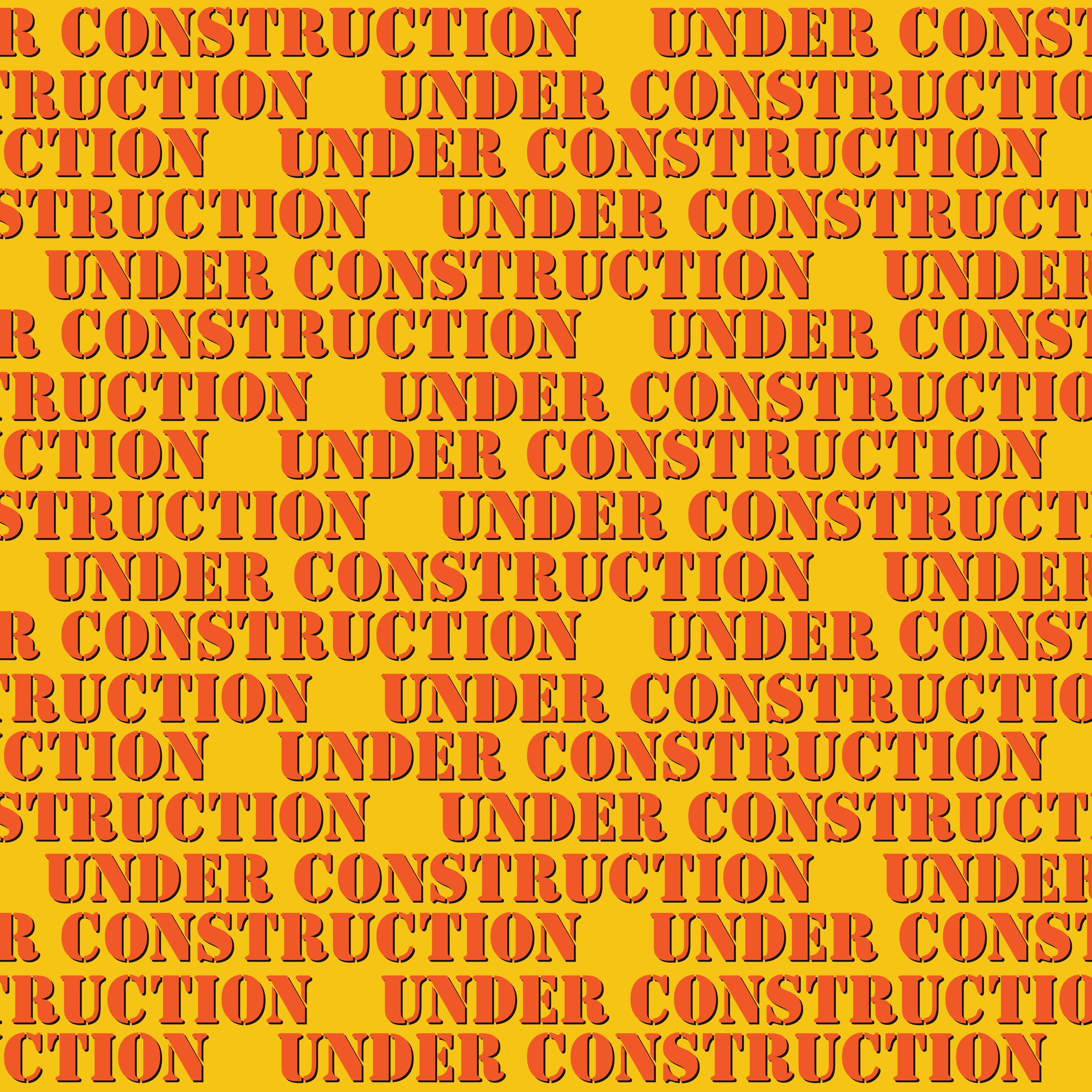 Under Construction Pattern Vinyl 12" x 12" - The Vinyl Haus