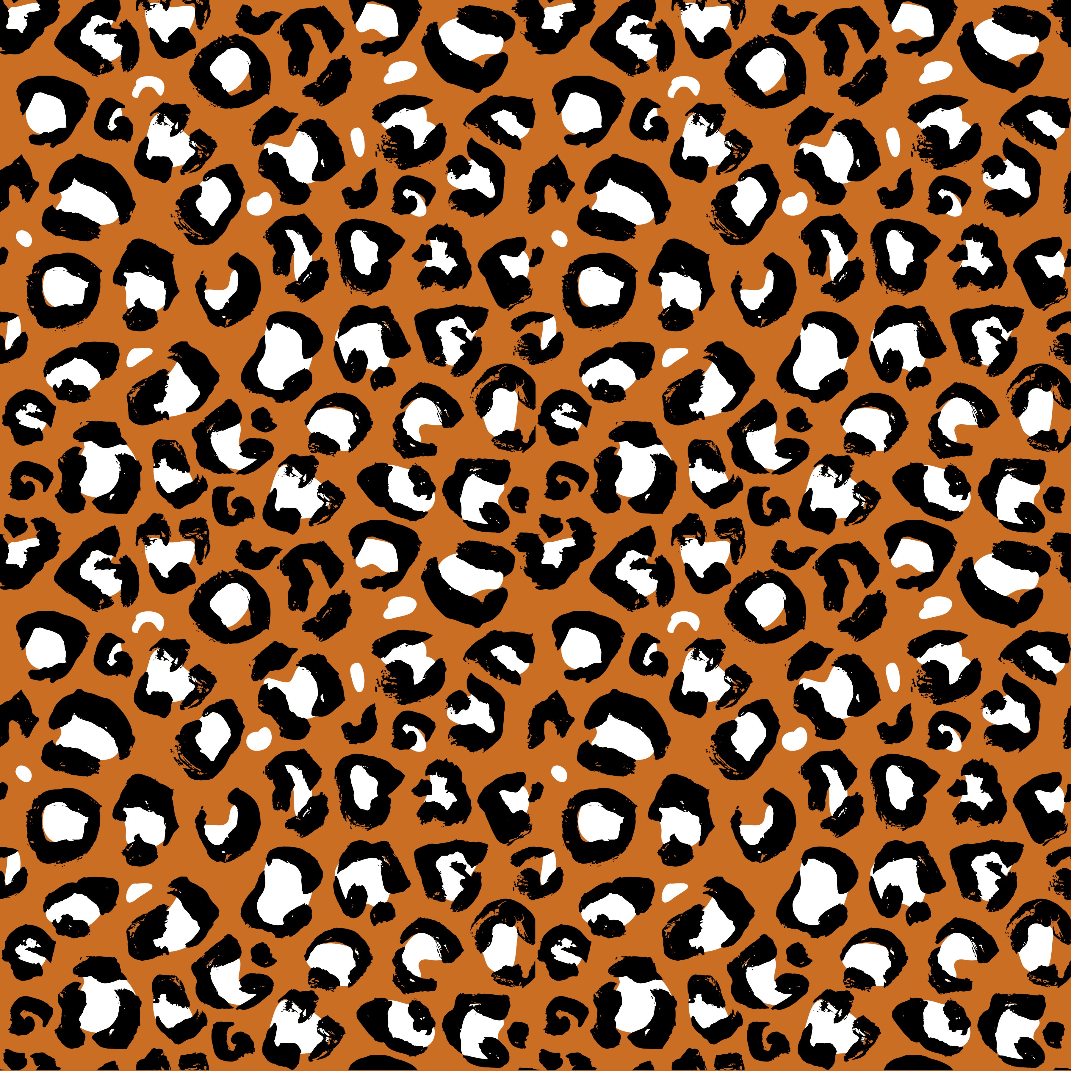 Burnt Orange Cheetah Print Pattern Vinyl 12" x 12" - The Vinyl Haus