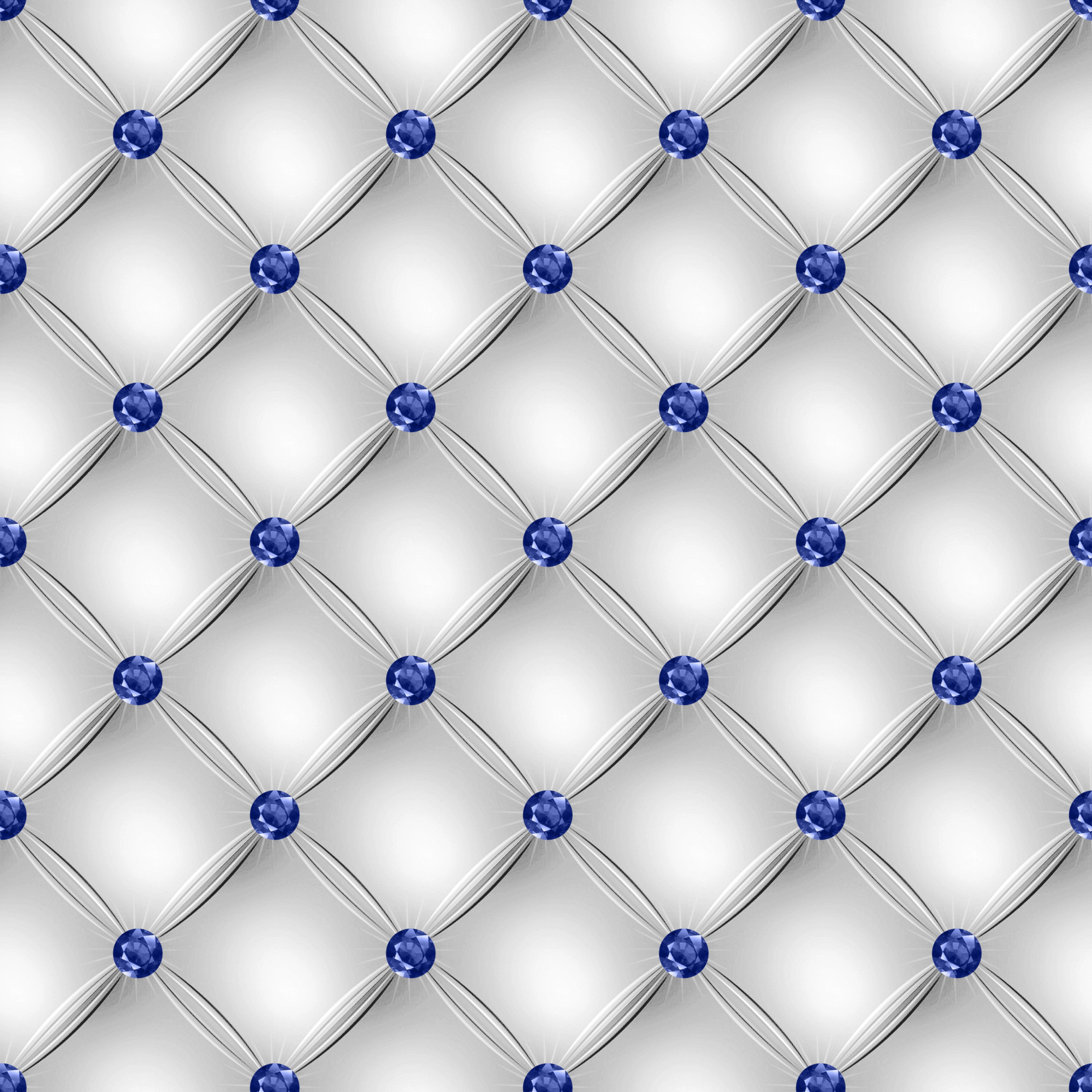 White Quilted with Blue Dots Pattern Vinyl 12" x 12" - The Vinyl Haus