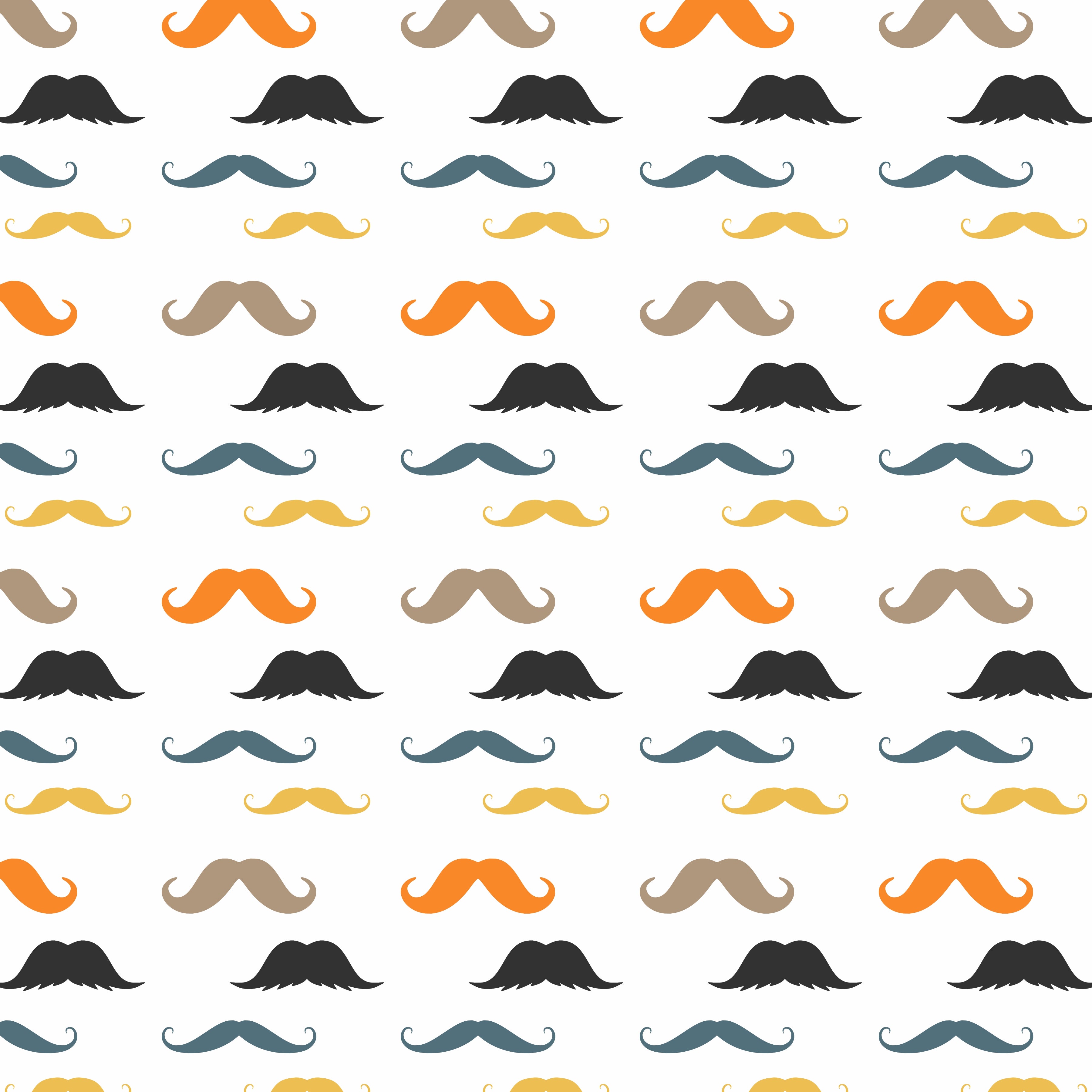 Mustaches Background Pattern Vinyl 12" x 12" - The Vinyl Haus