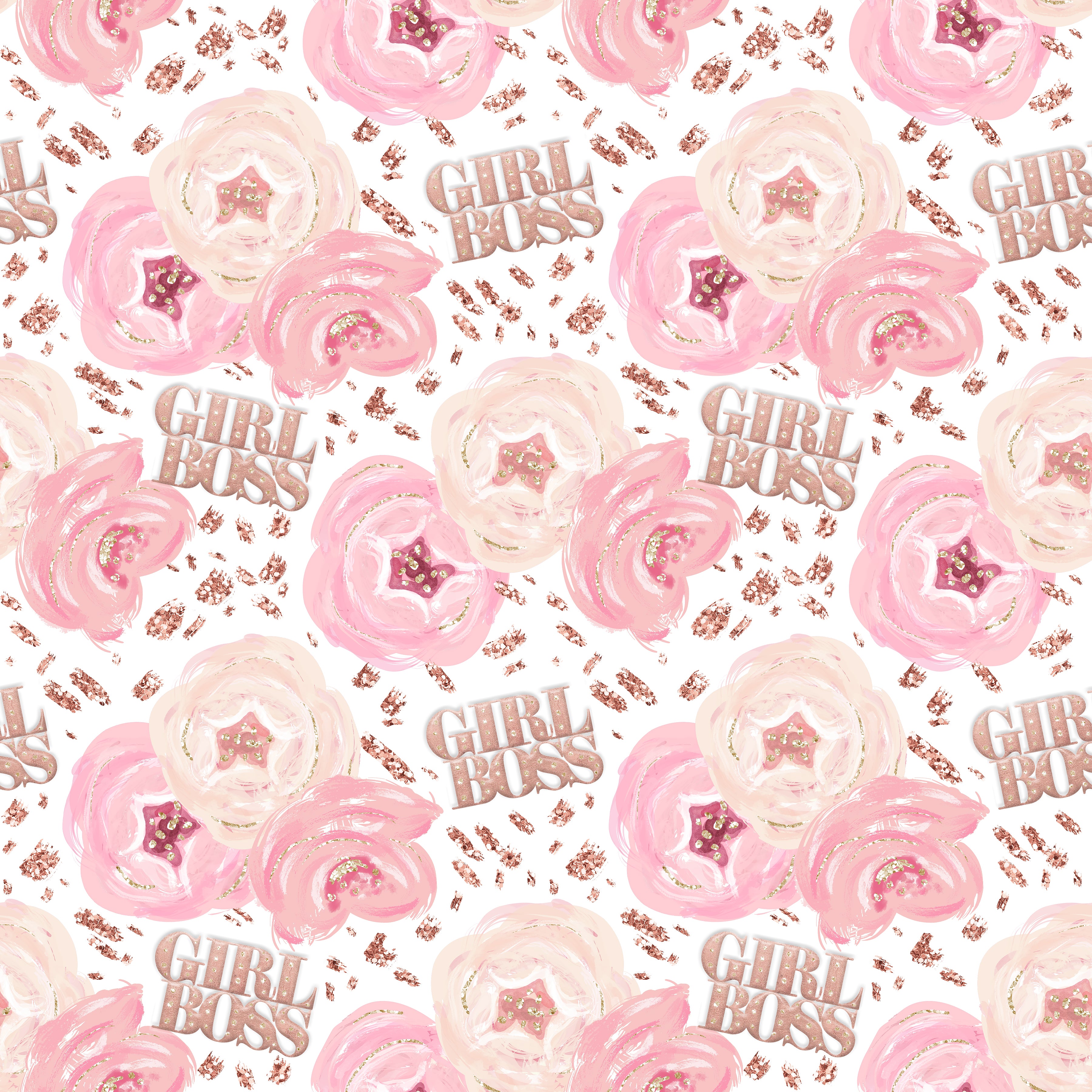 Girl Boss Roses Pattern Vinyl 12" x 12" - The Vinyl Haus