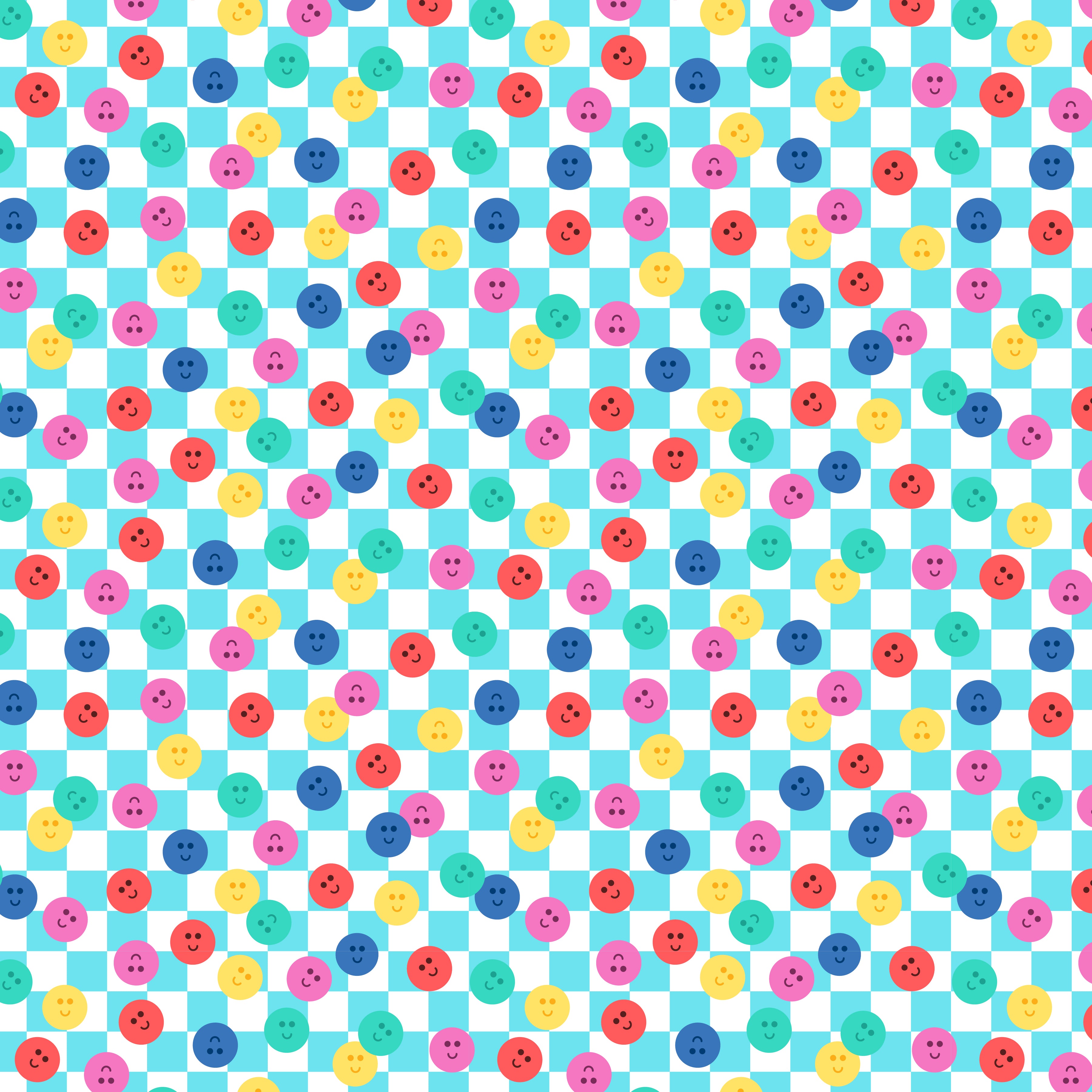 Rainbow Smiley Faces Pattern Vinyl 12" x 12" - The Vinyl Haus