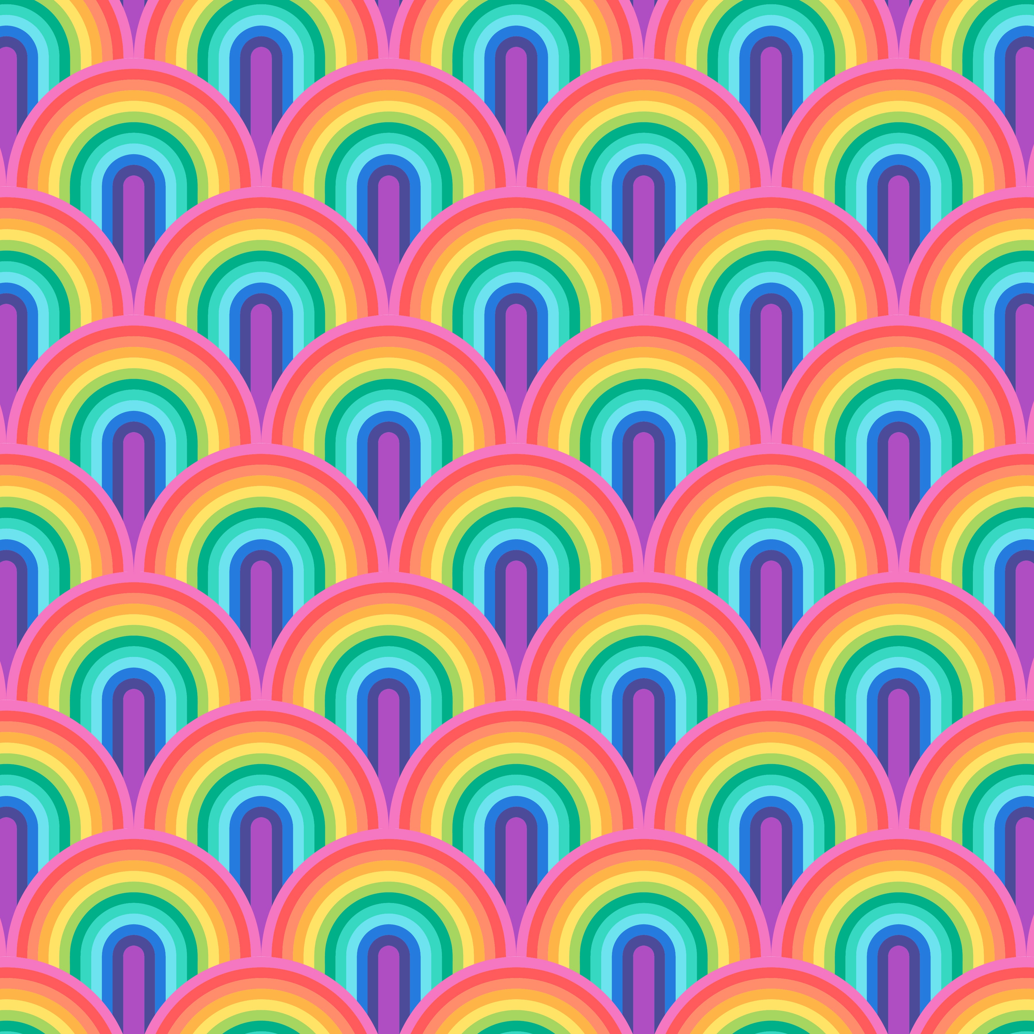 Rainbow Collage Pattern Vinyl 12" x 12" - The Vinyl Haus