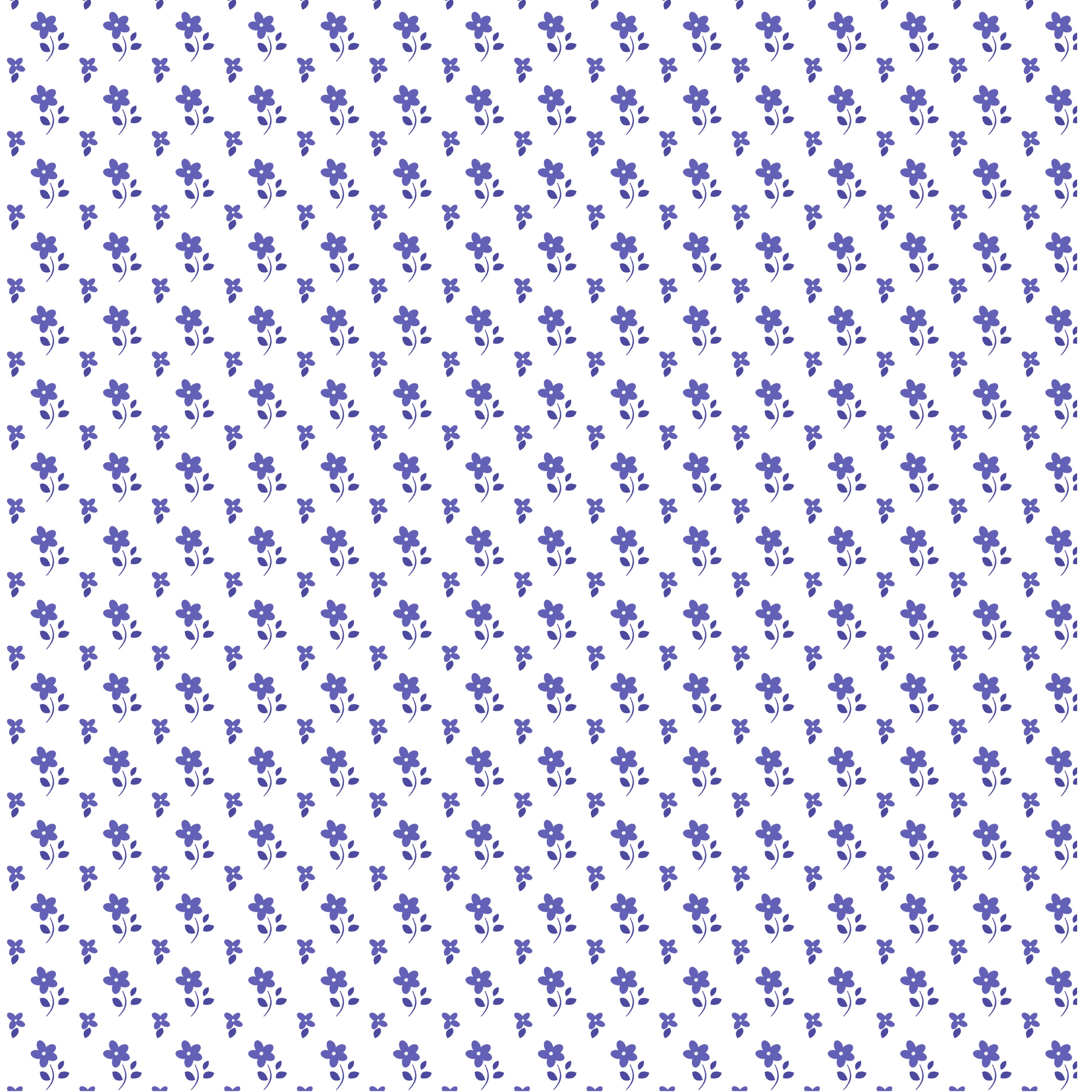 Small Purple Flowers on White Background Pattern Vinyl 12" x 12" - The Vinyl Haus