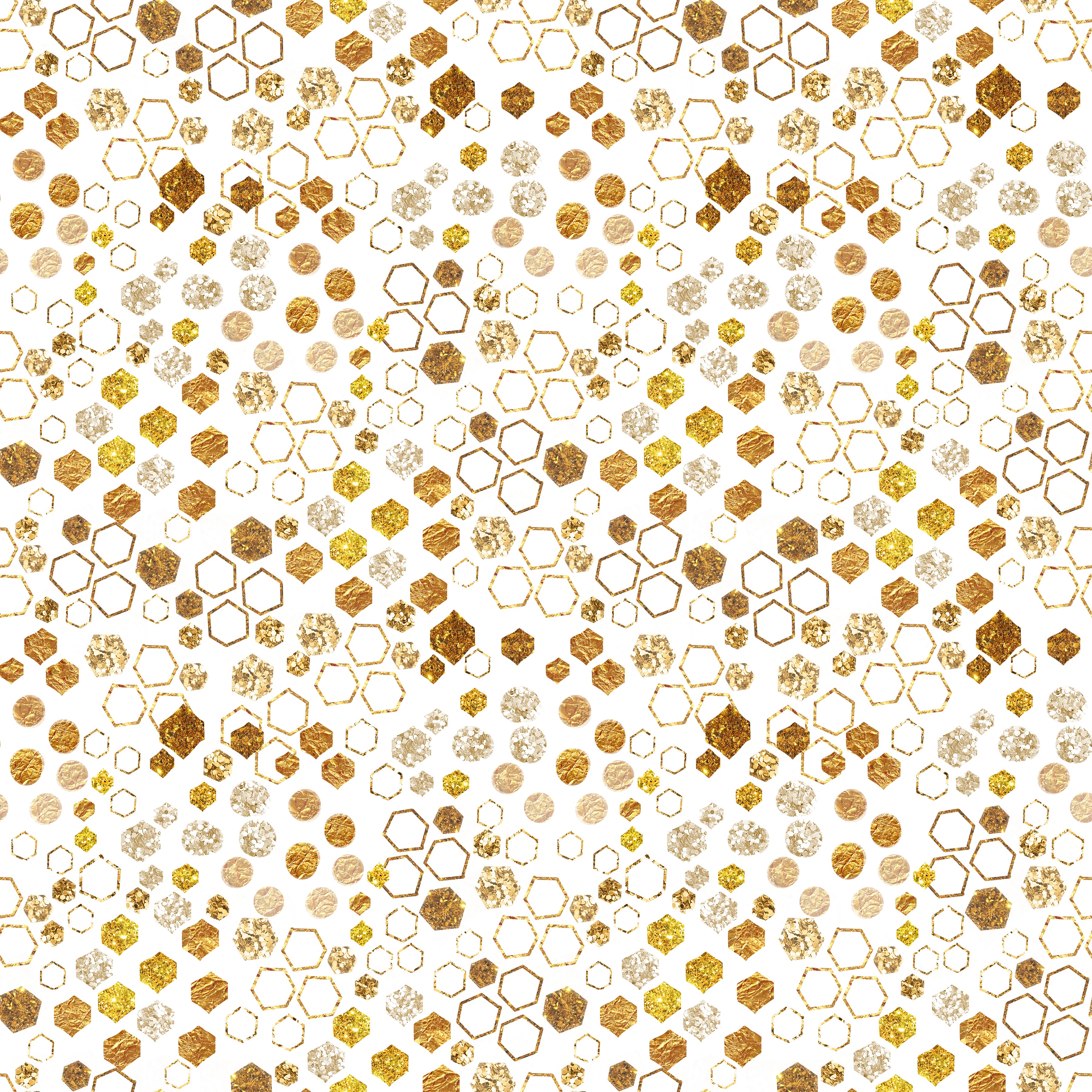 Golden Honeycombs Pattern Vinyl 12" x 12" - The Vinyl Haus