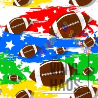 Football Colorful Pattern Vinyl 12" x 12" - The Vinyl Haus