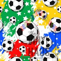 Soccer Ball Colorful Pattern Vinyl 12" x 12" - The Vinyl Haus