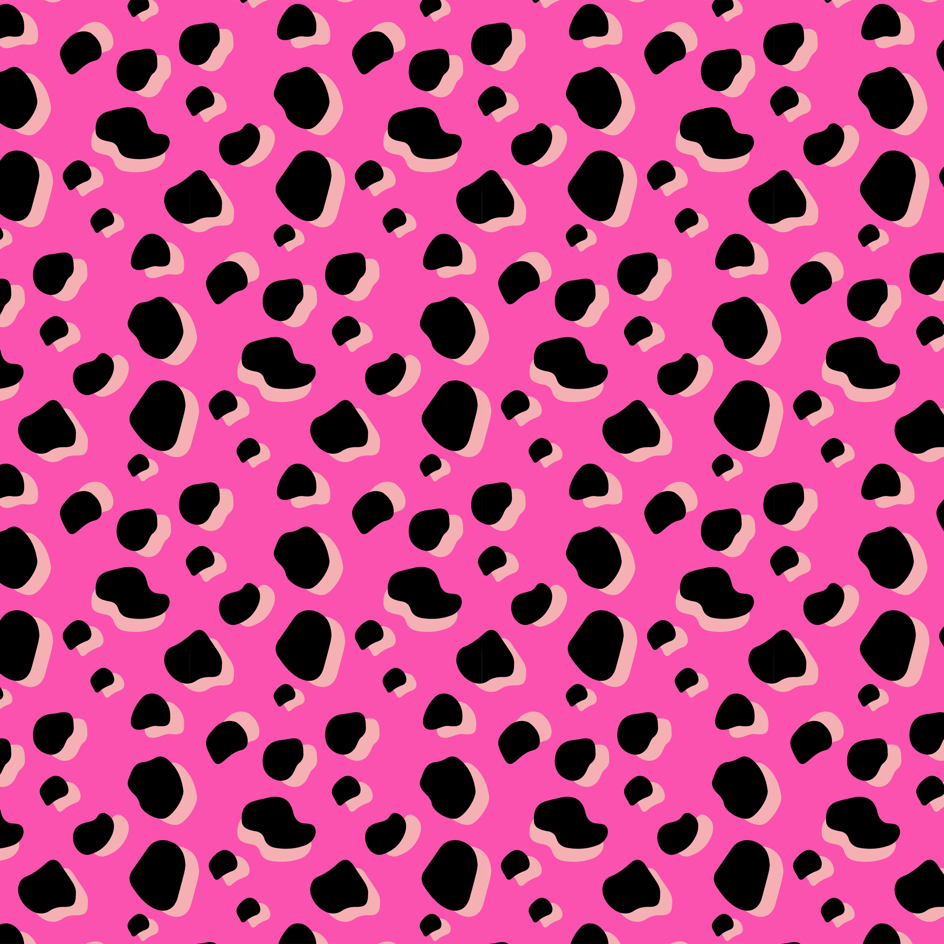 Pink and Black Leopard Pattern Vinyl 12" x 12" - The Vinyl Haus
