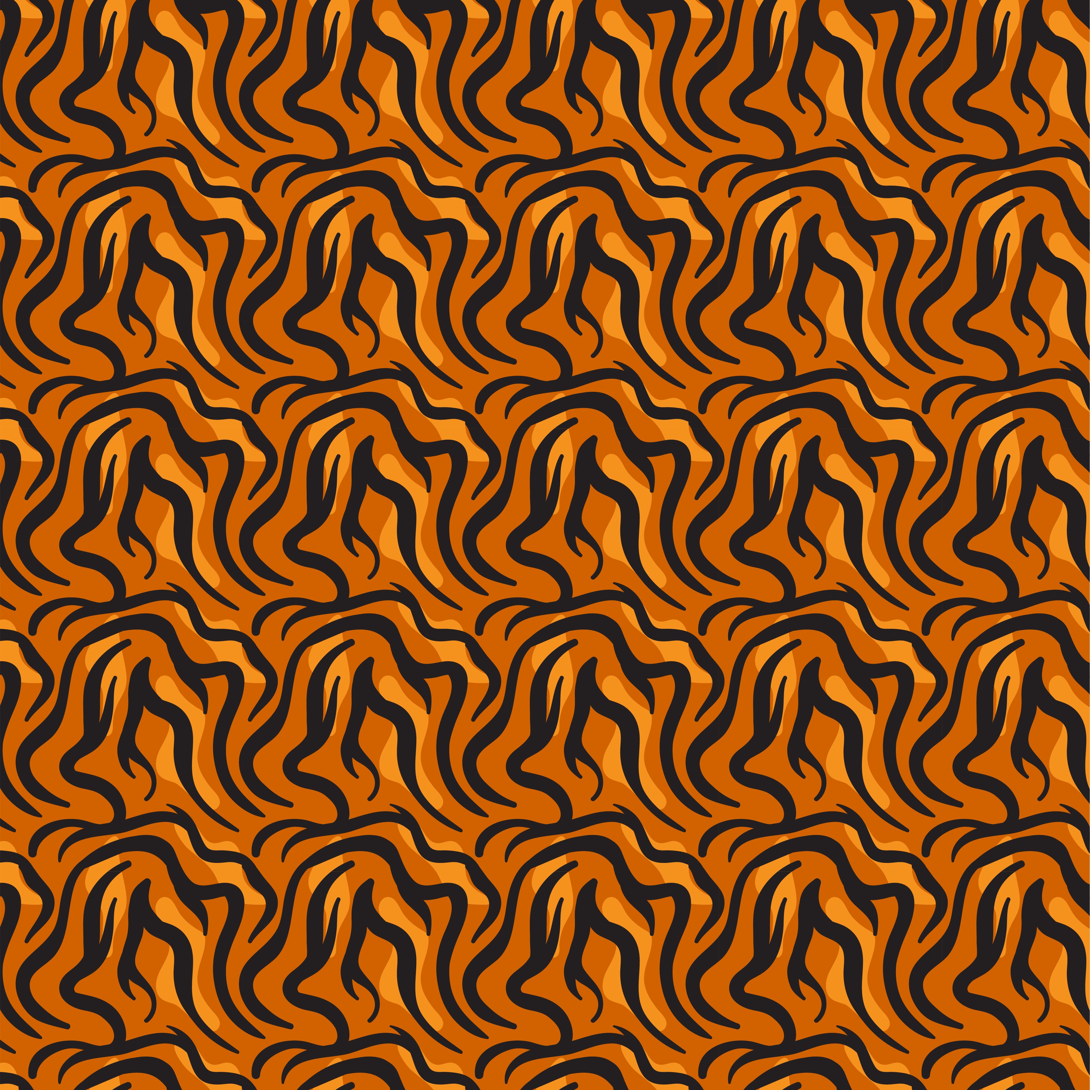 Fire Tiger Pattern Vinyl 12" x 12" - The Vinyl Haus