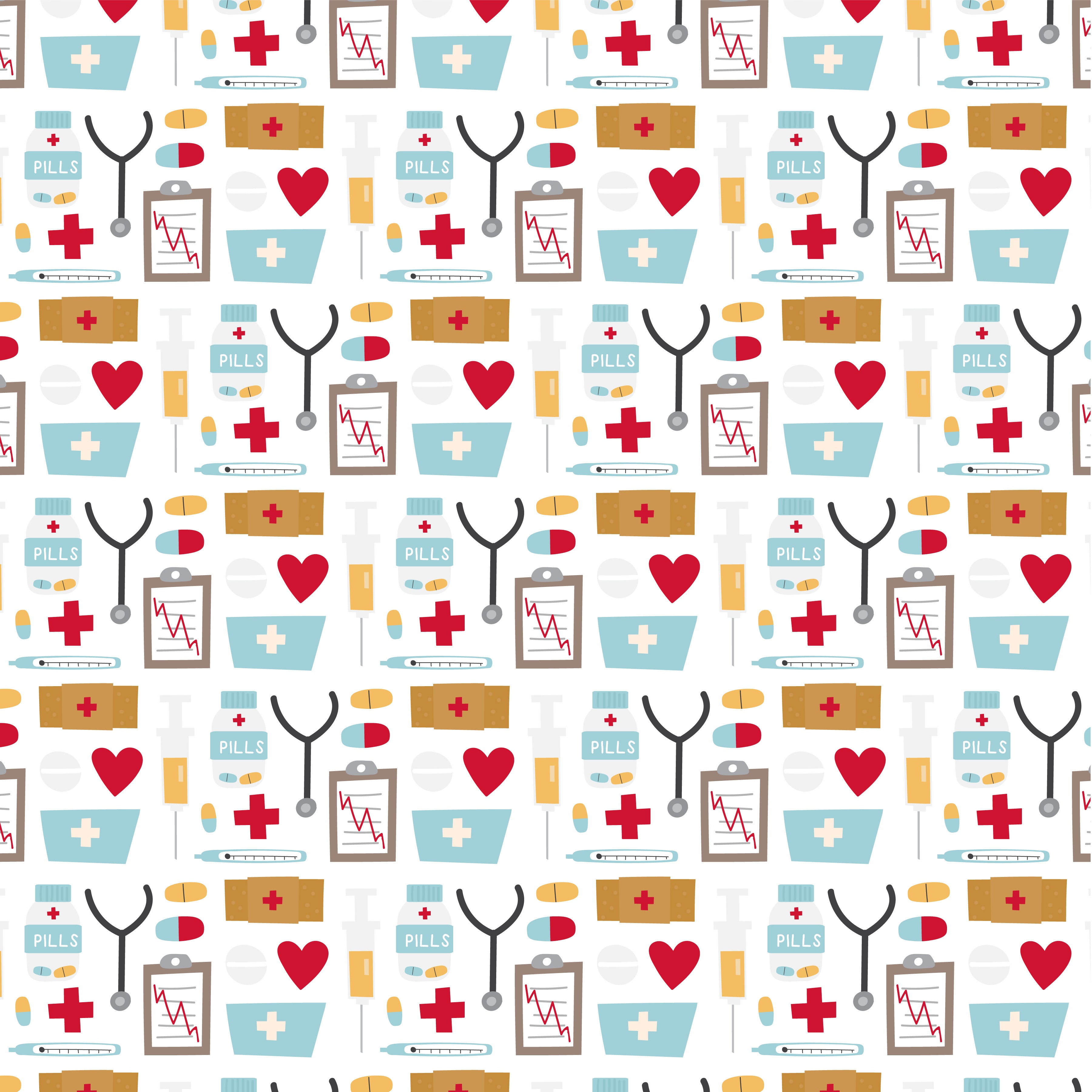 Medical Equipment Pattern Vinyl 12" x 12" - The Vinyl Haus