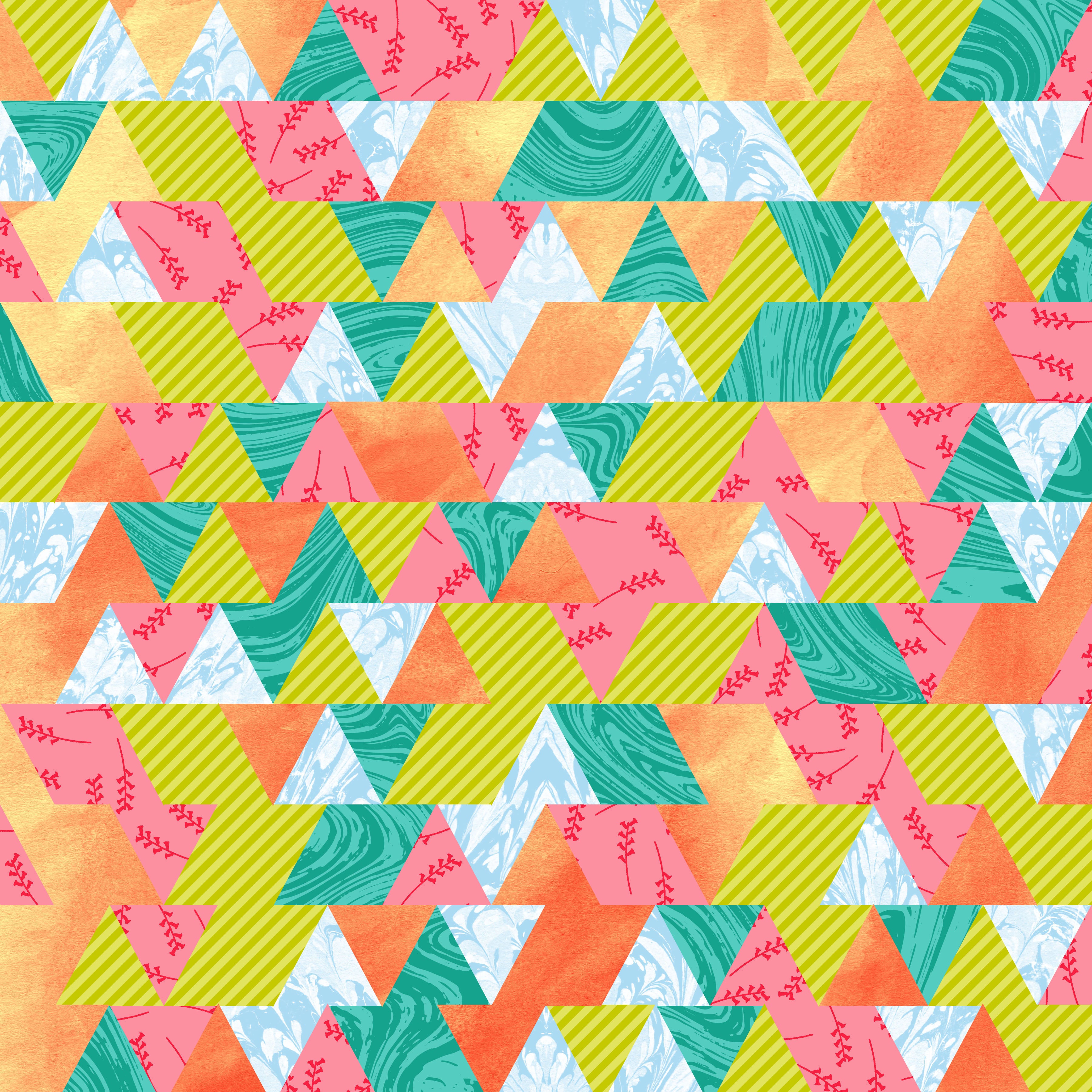 Colorful Triangles Pattern Vinyl 12" x 12" - The Vinyl Haus