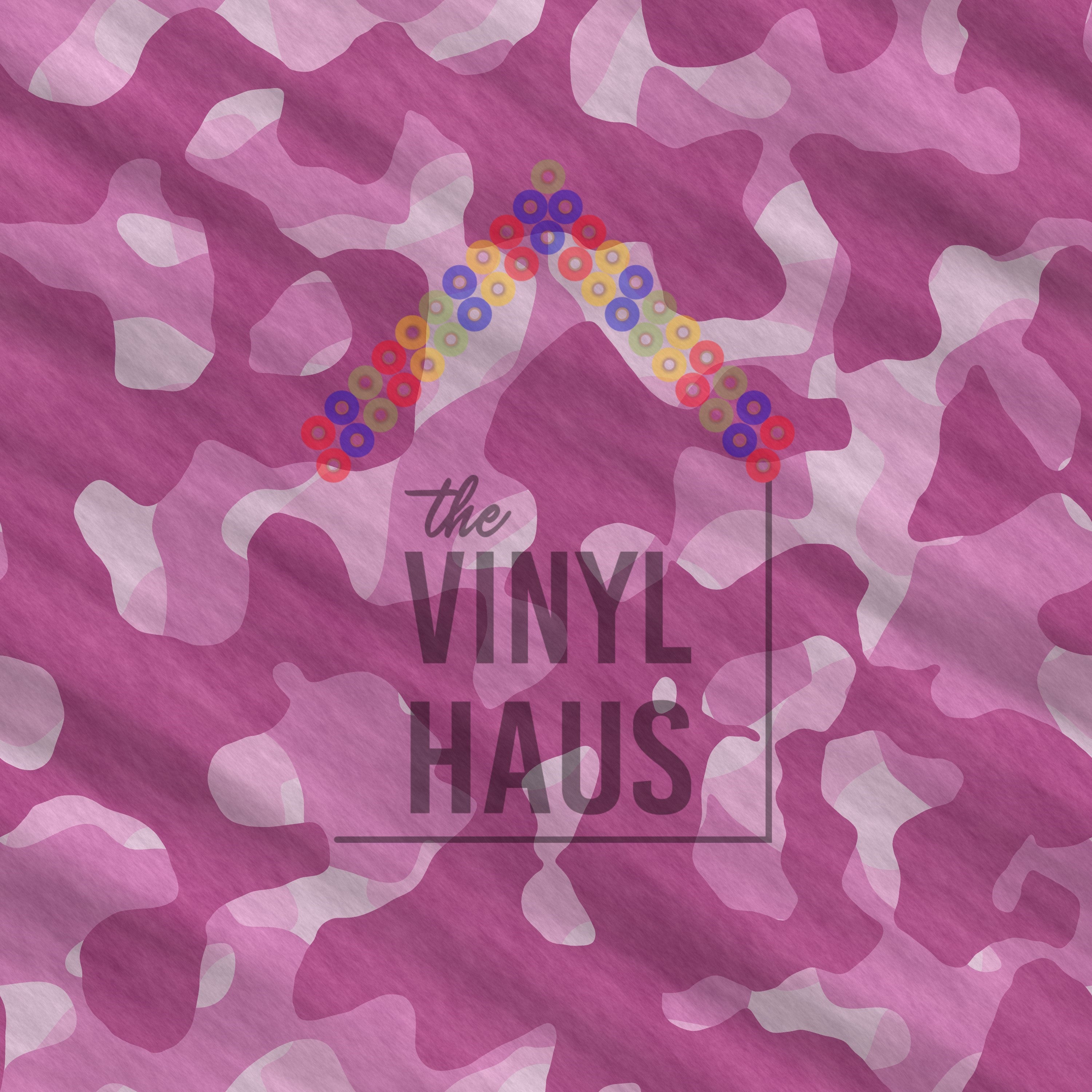 Pink Camouflage Pattern Vinyl 12" x 12" - The Vinyl Haus