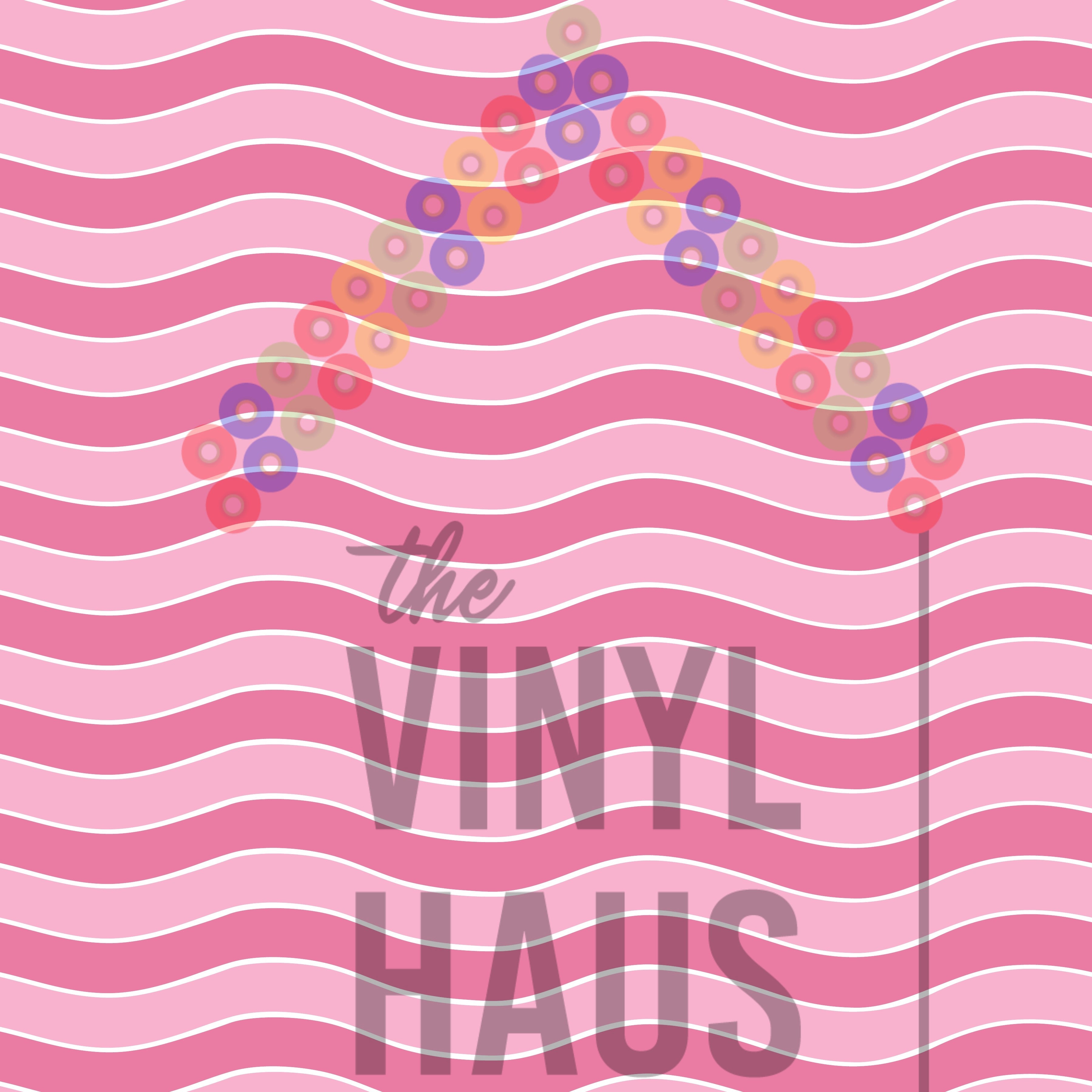 Pink Waves Pattern Vinyl 12" x 12" - The Vinyl Haus