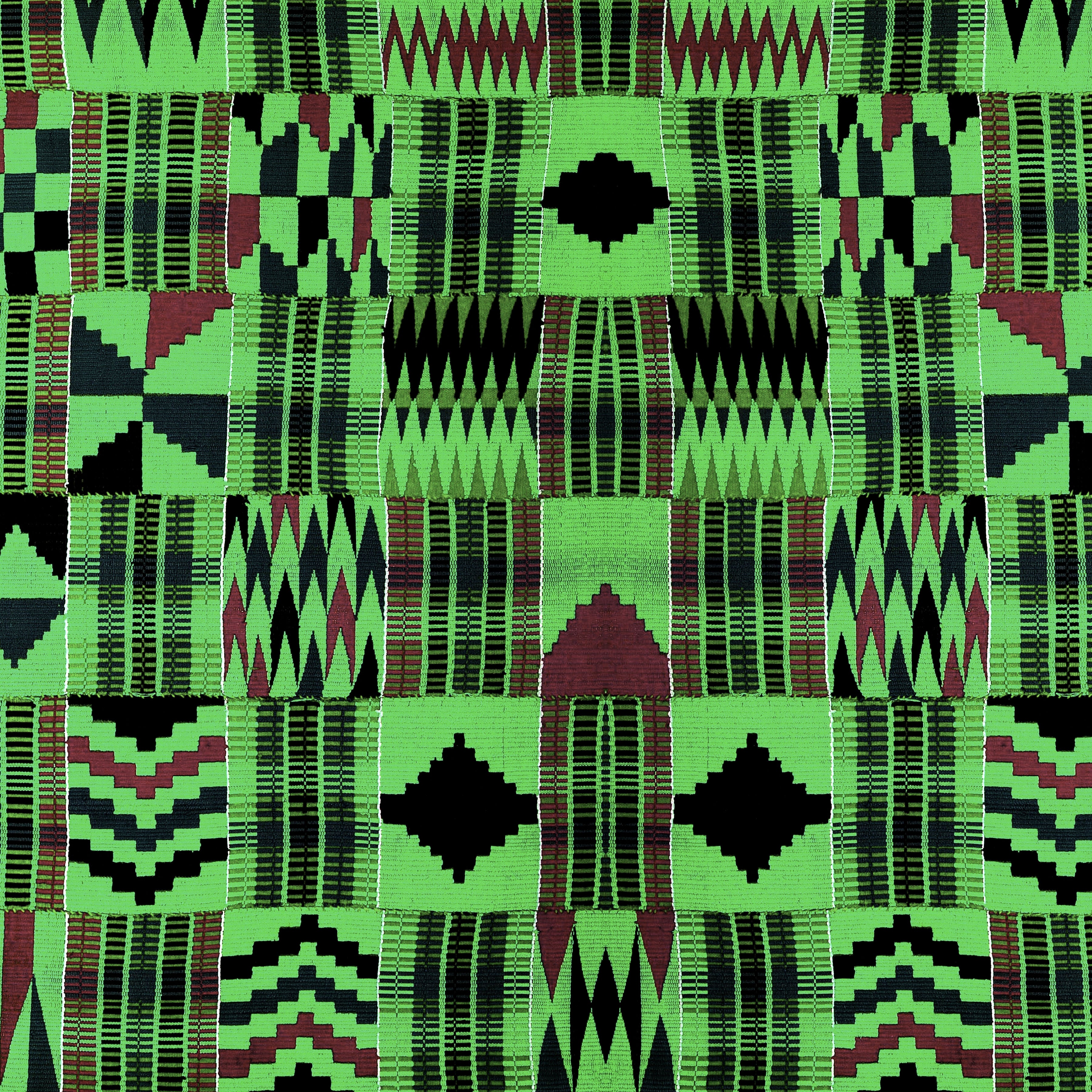 Kente Green Pattern Vinyl 12" x 12" - The Vinyl Haus