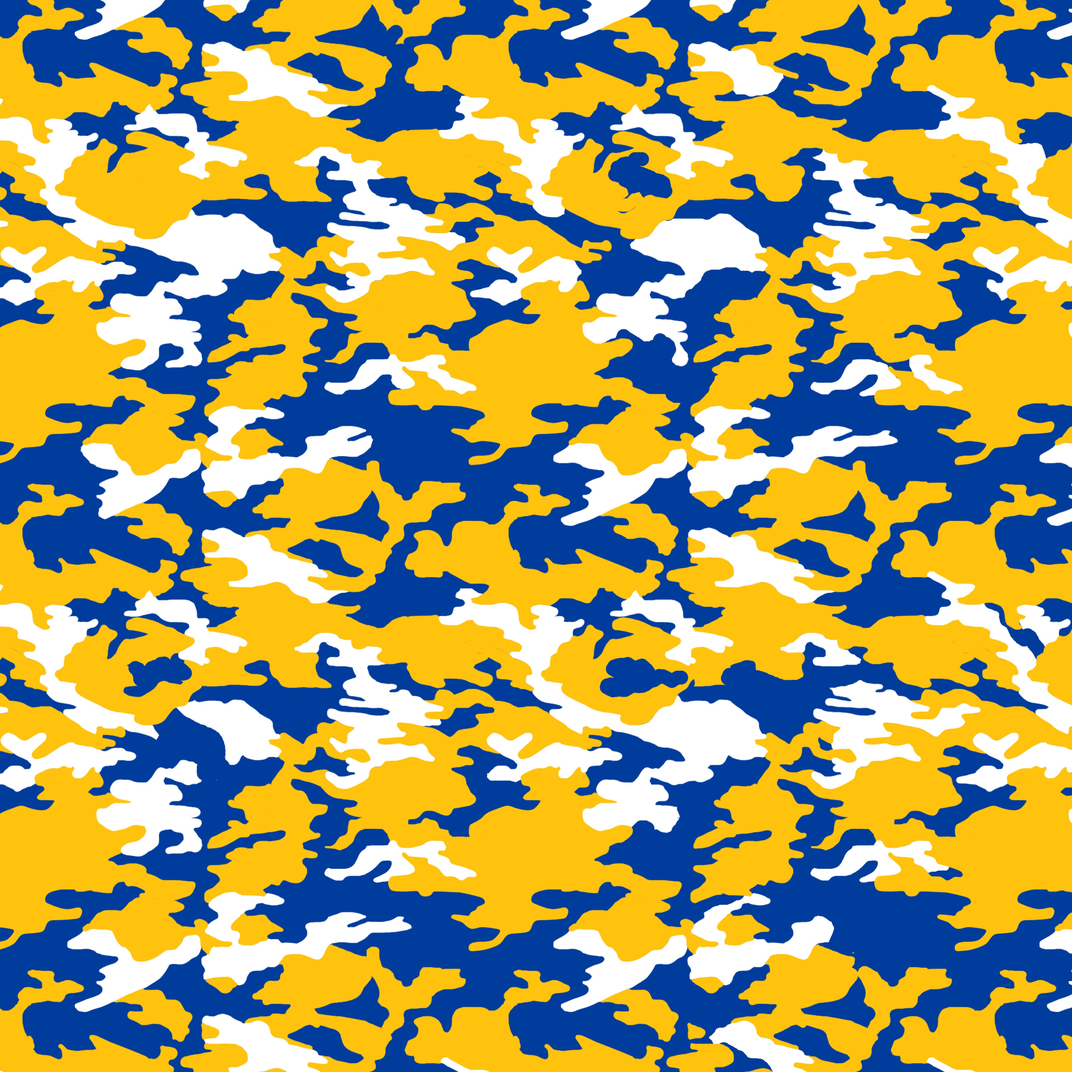 Blue and Yellow Camo Patterned Vinyl 12" x 12" - The Vinyl Haus