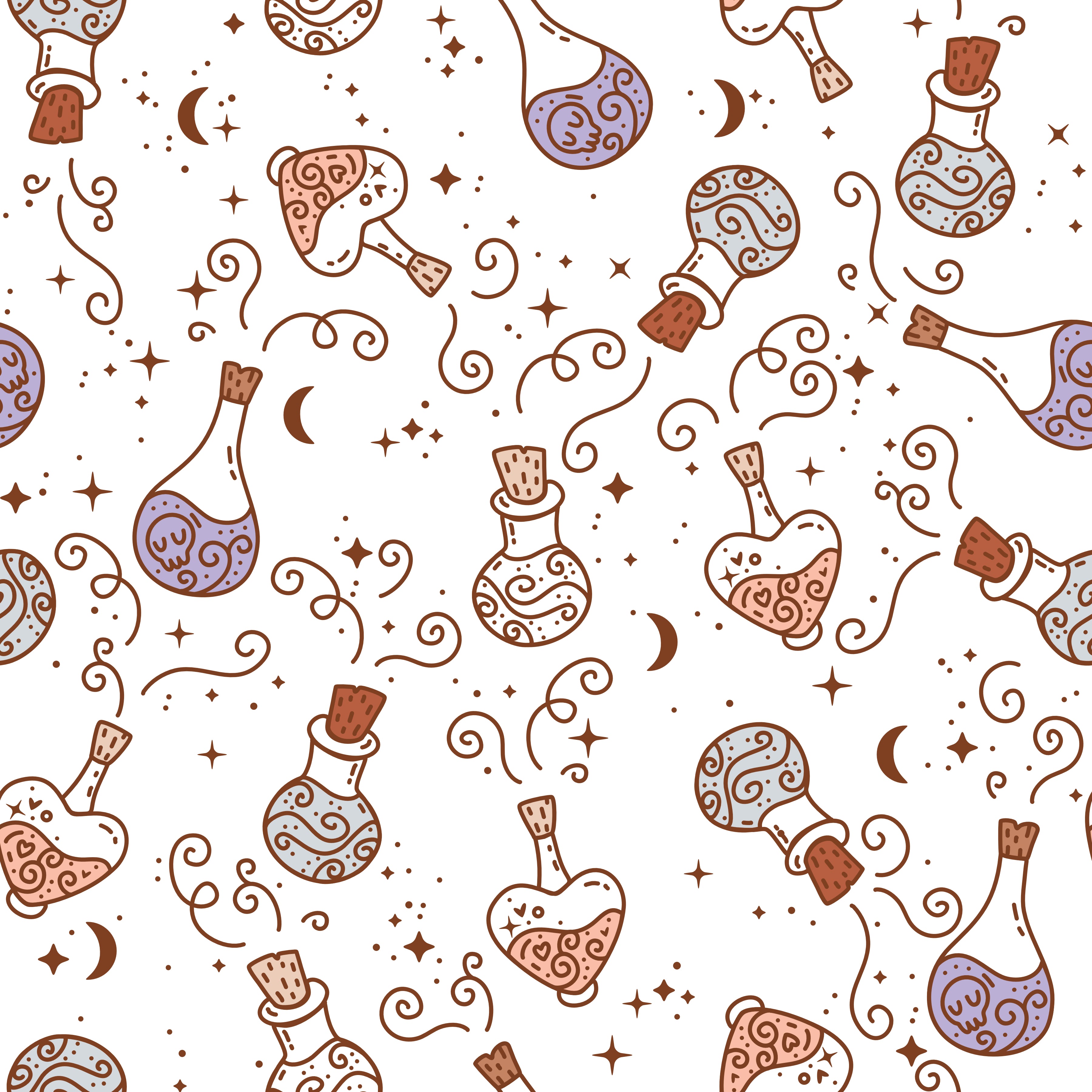 Potion Bottles Patterned Vinyl 12" x 12" - The Vinyl Haus