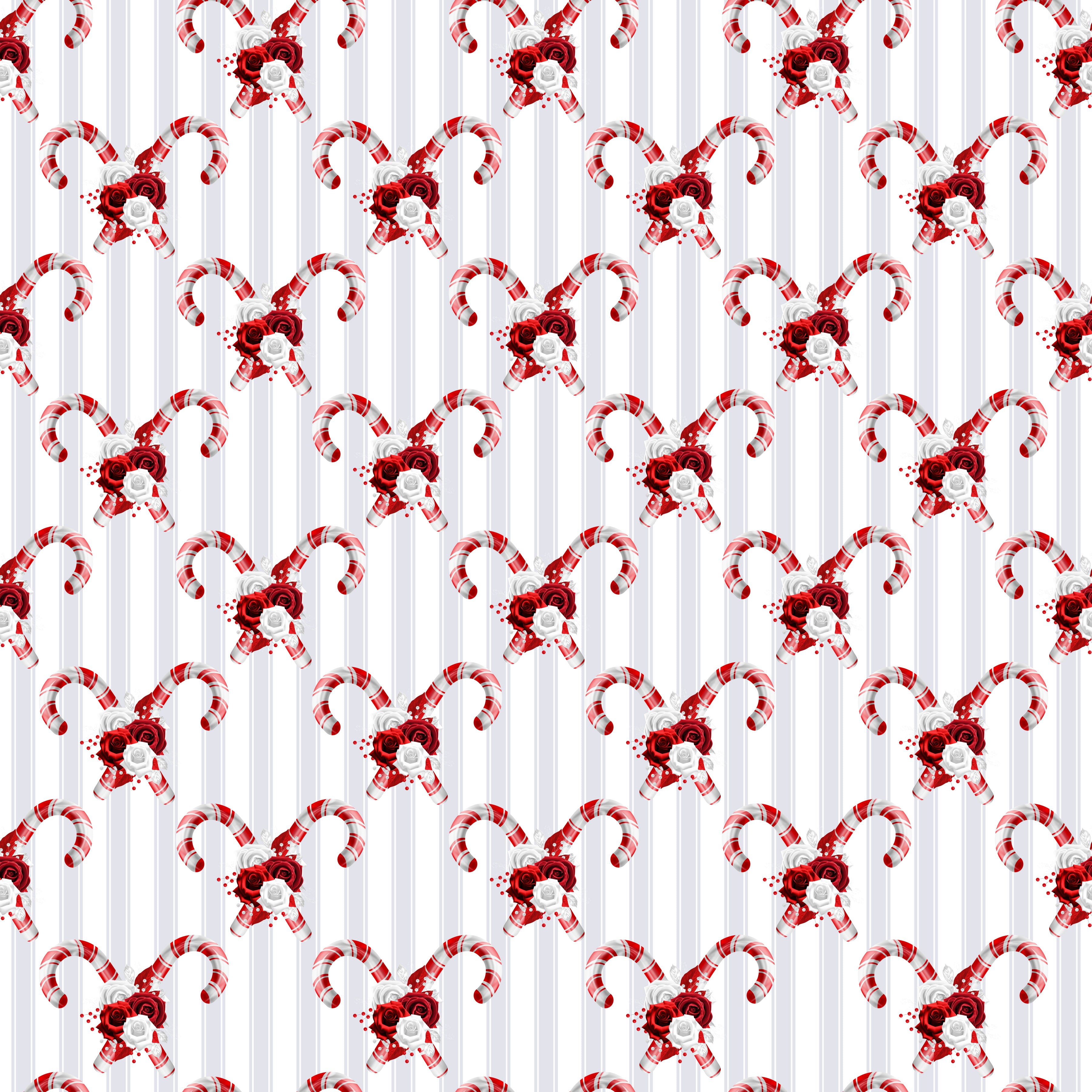 Candy Canes Patterned Vinyl 12" x 12" - The Vinyl Haus