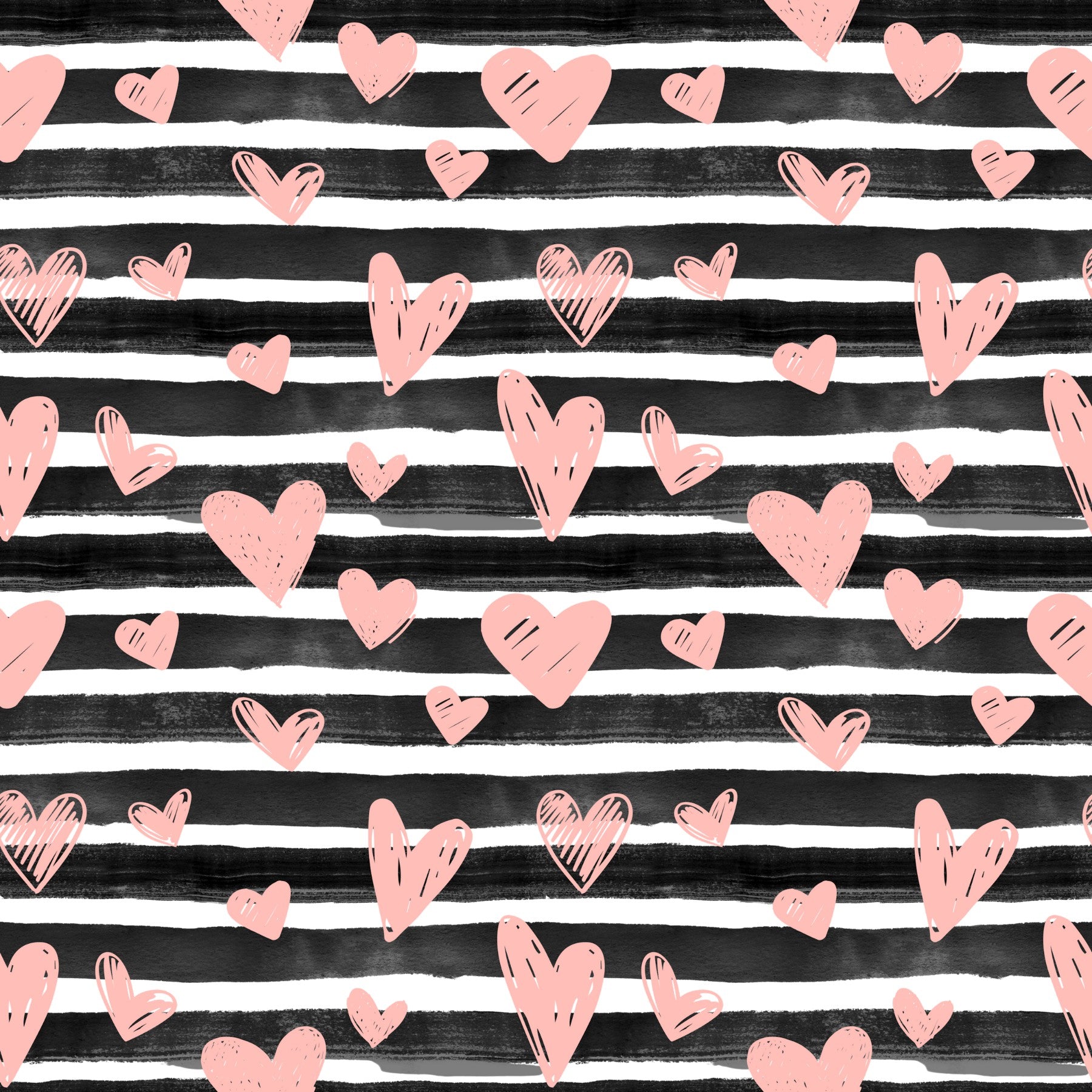 Hearts and Stripes Patterned Vinyl 12" x 12" - The Vinyl Haus