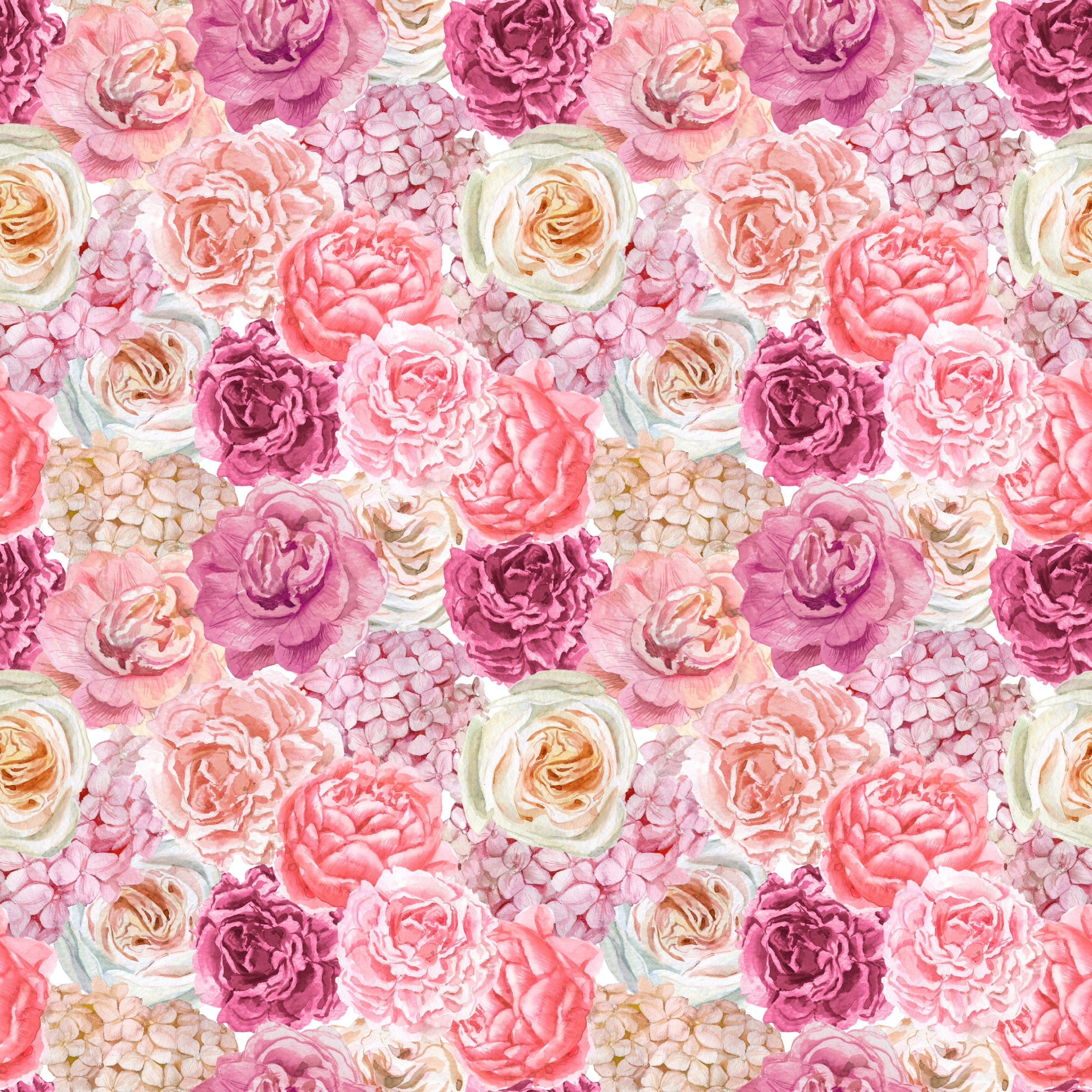 Pink Flowers Patterned Vinyl 12" x 12" - The Vinyl Haus