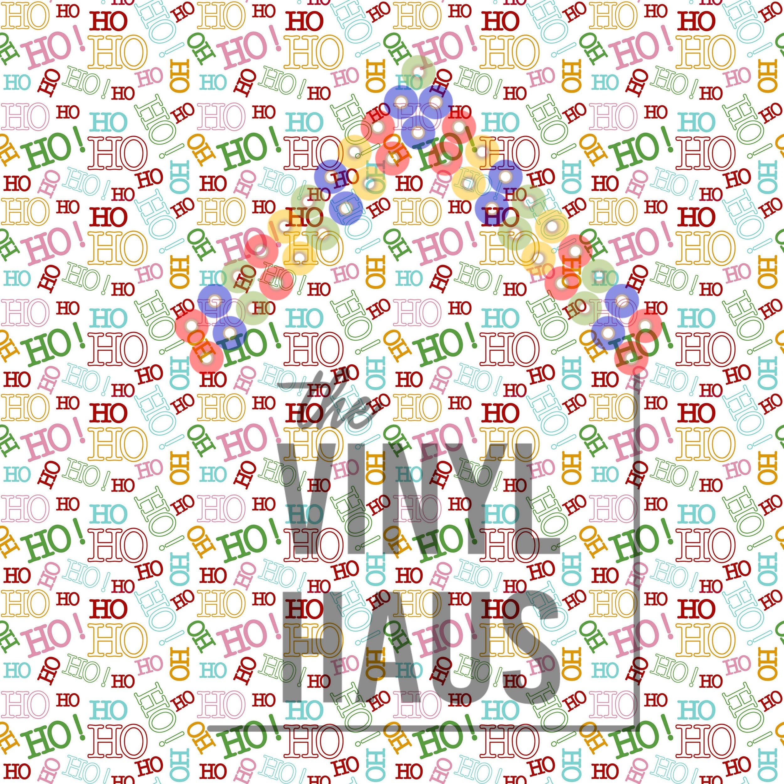 HoHoHo Pattern Vinyl 12" x 12" - The Vinyl Haus