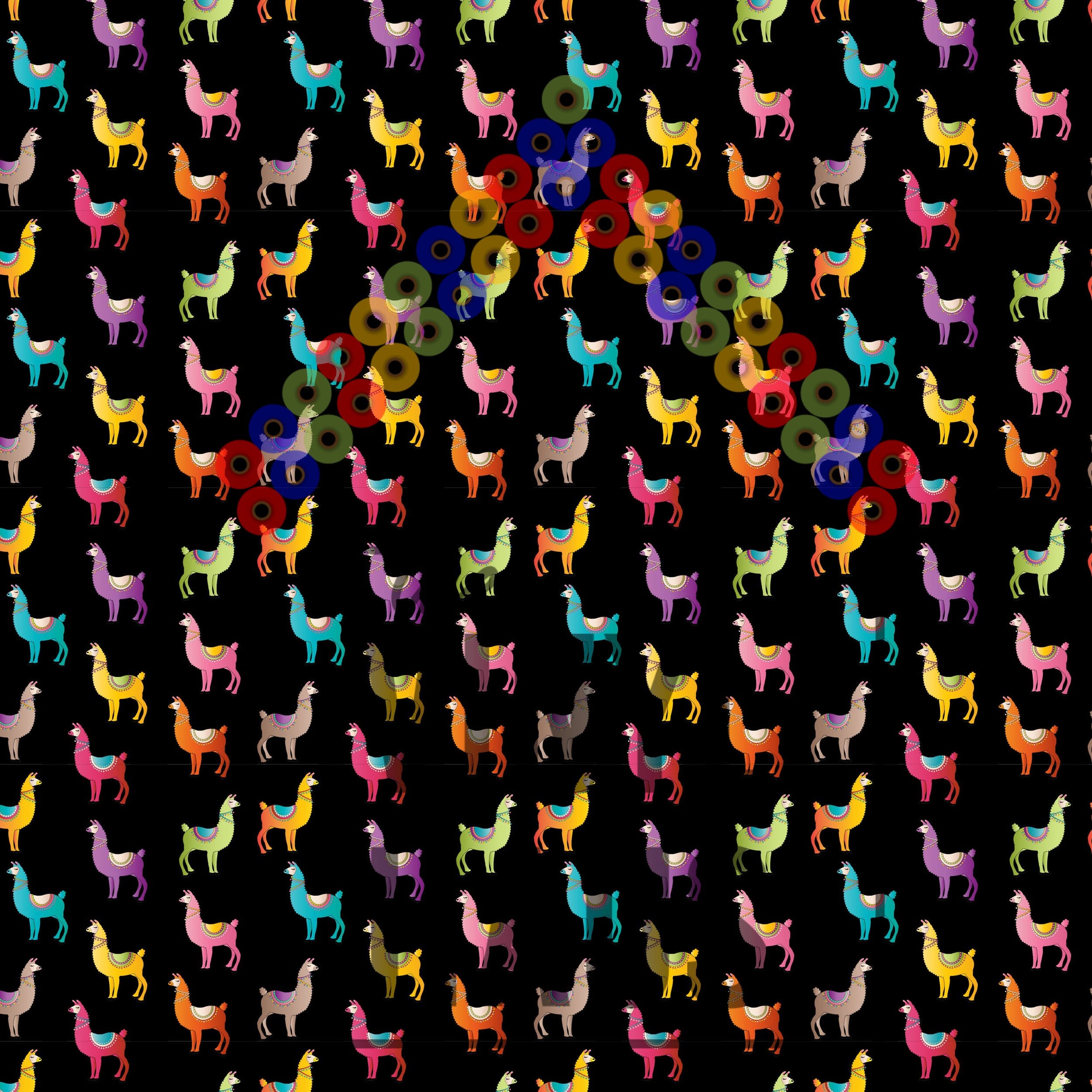 Colorful Llamas Pattern Vinyl 12" x 12" - The Vinyl Haus
