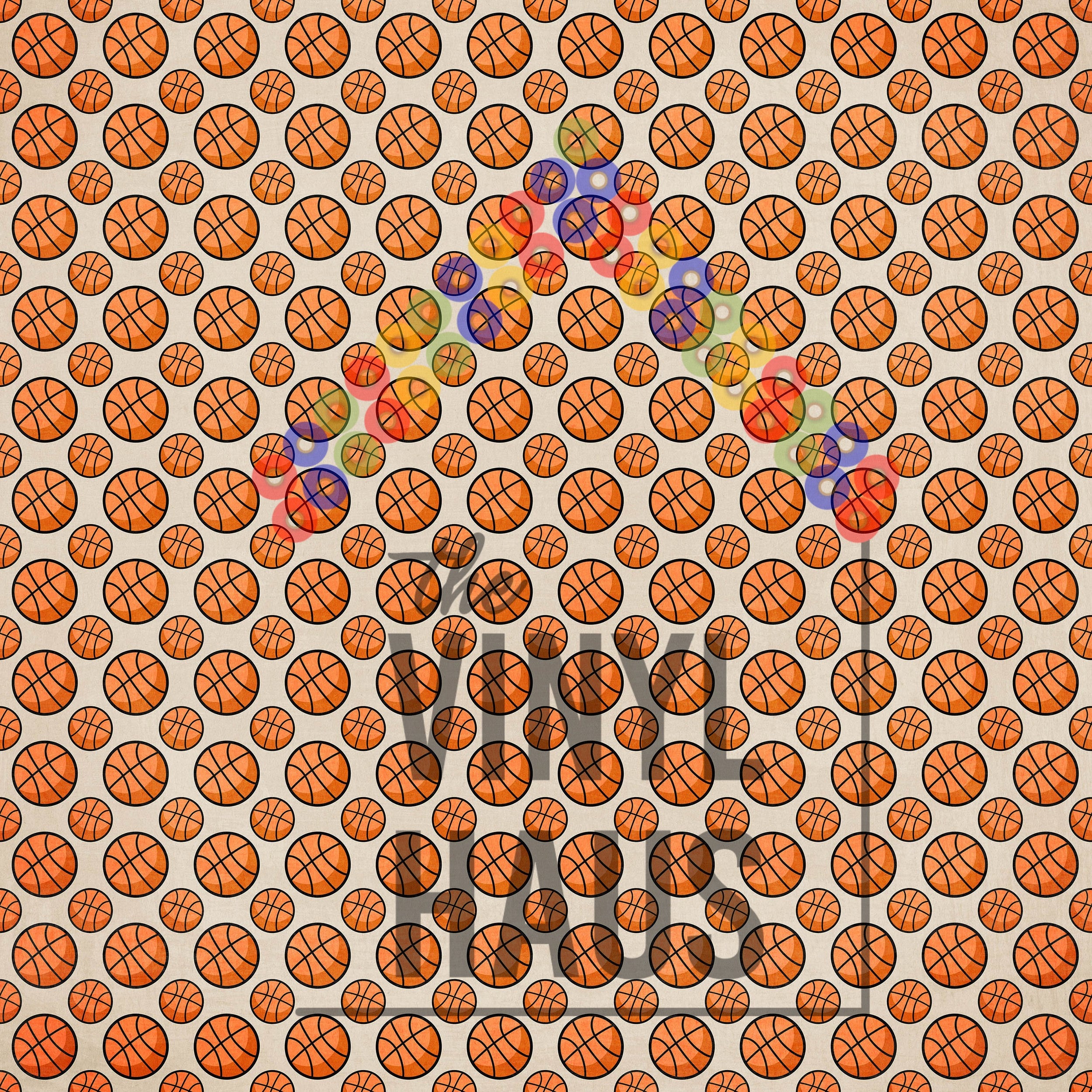 Basketball Pattern Vinyl 12" x 12" - The Vinyl Haus
