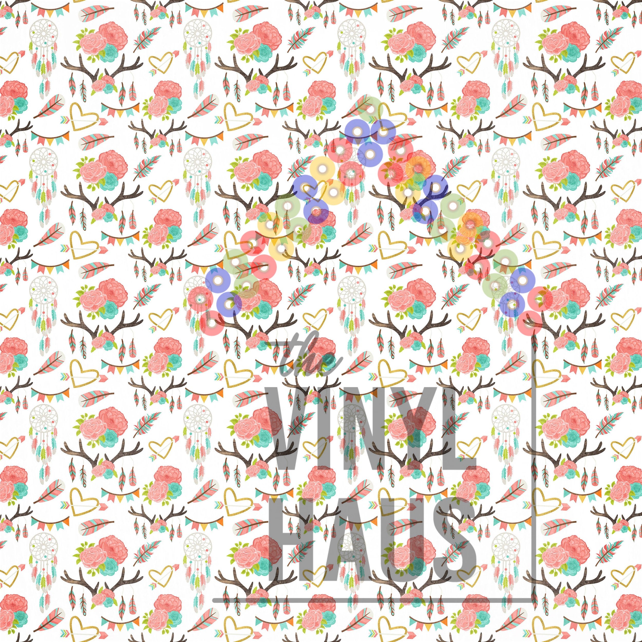 Antlers Pattern Vinyl 12" x 12" - The Vinyl Haus