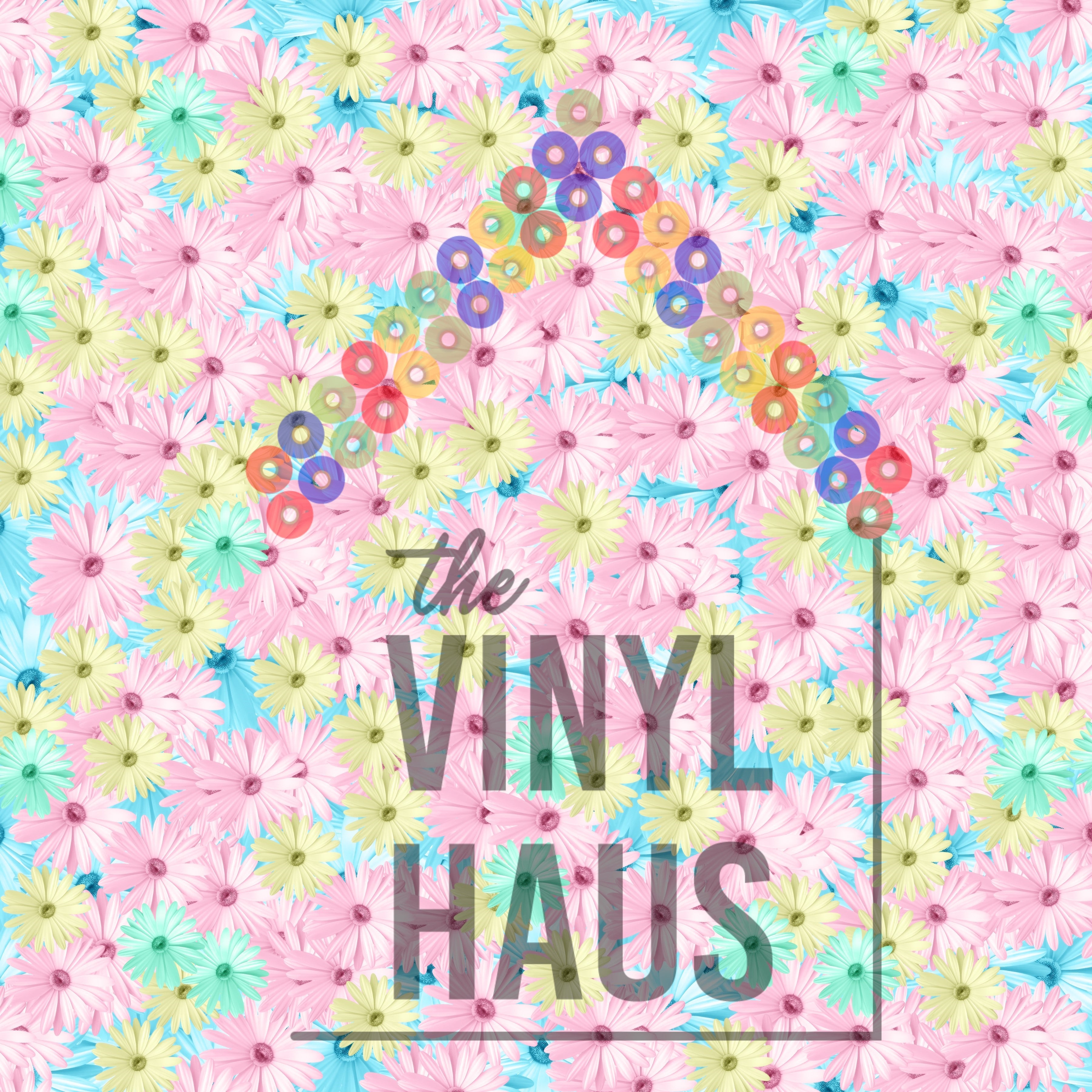 Pastel Daisy Pattern Vinyl 12" x 12" - The Vinyl Haus