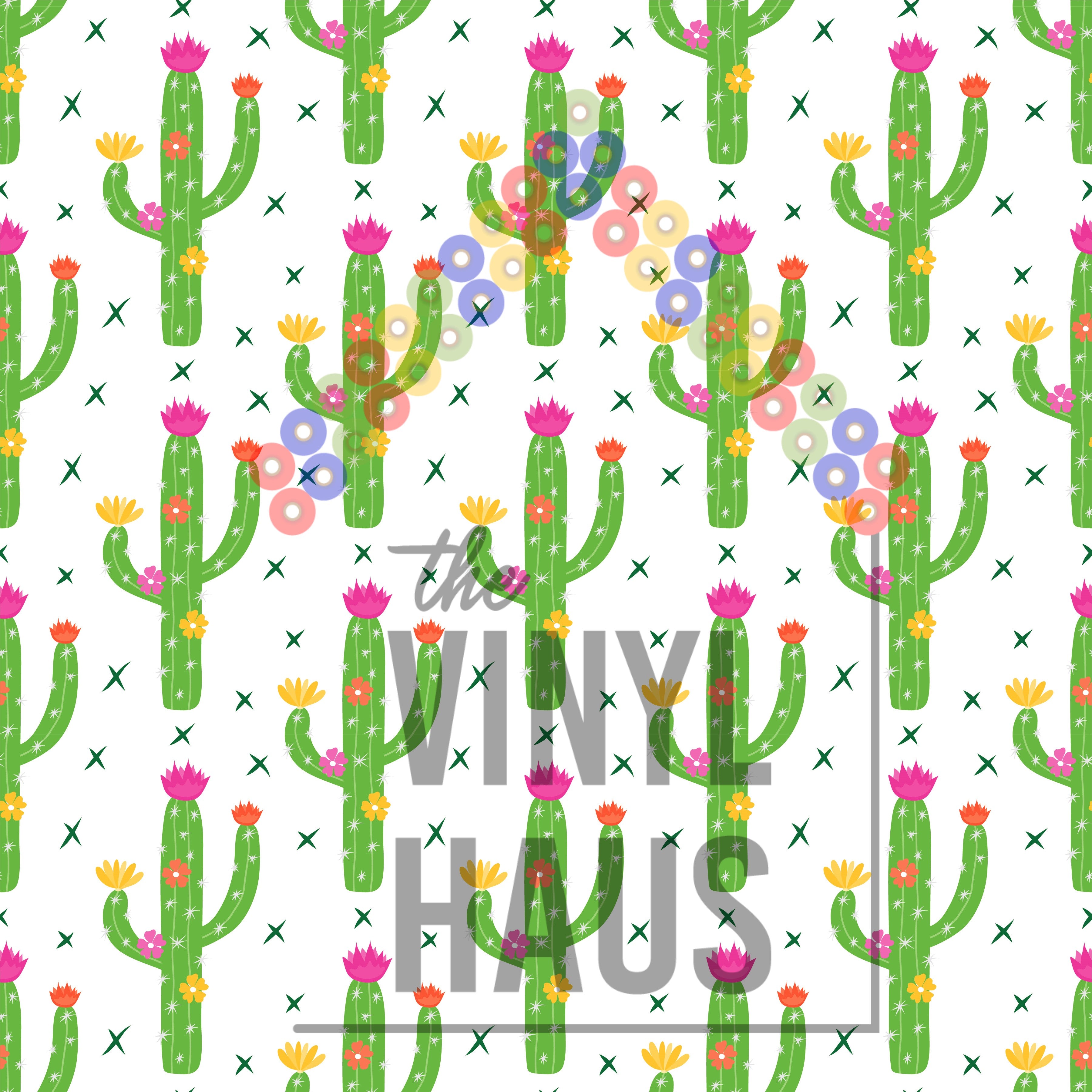 Cactus Pattern Vinyl 12" x 12" - The Vinyl Haus