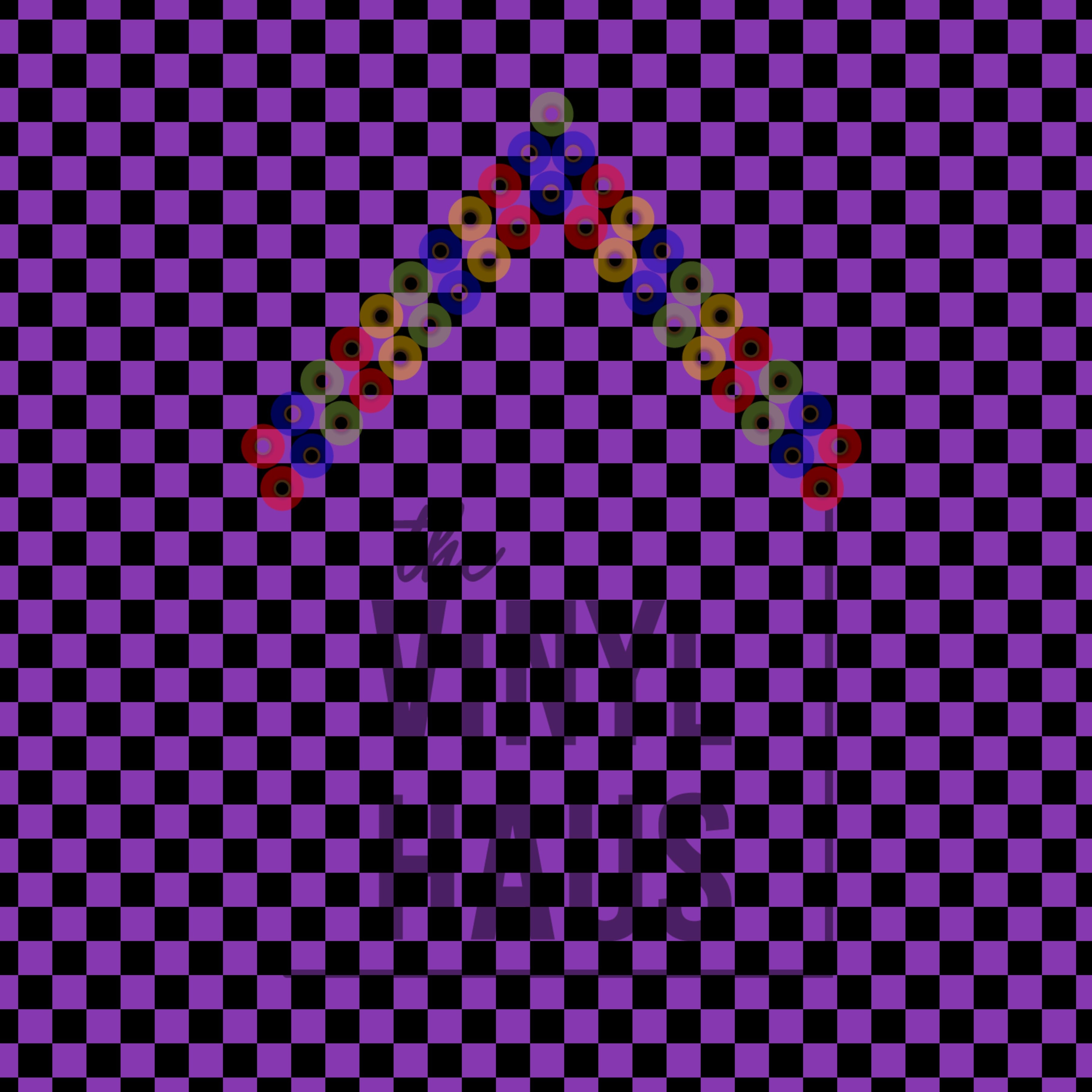 Purple and Black Checkered Pattern Vinyl 12" x 12" - The Vinyl Haus