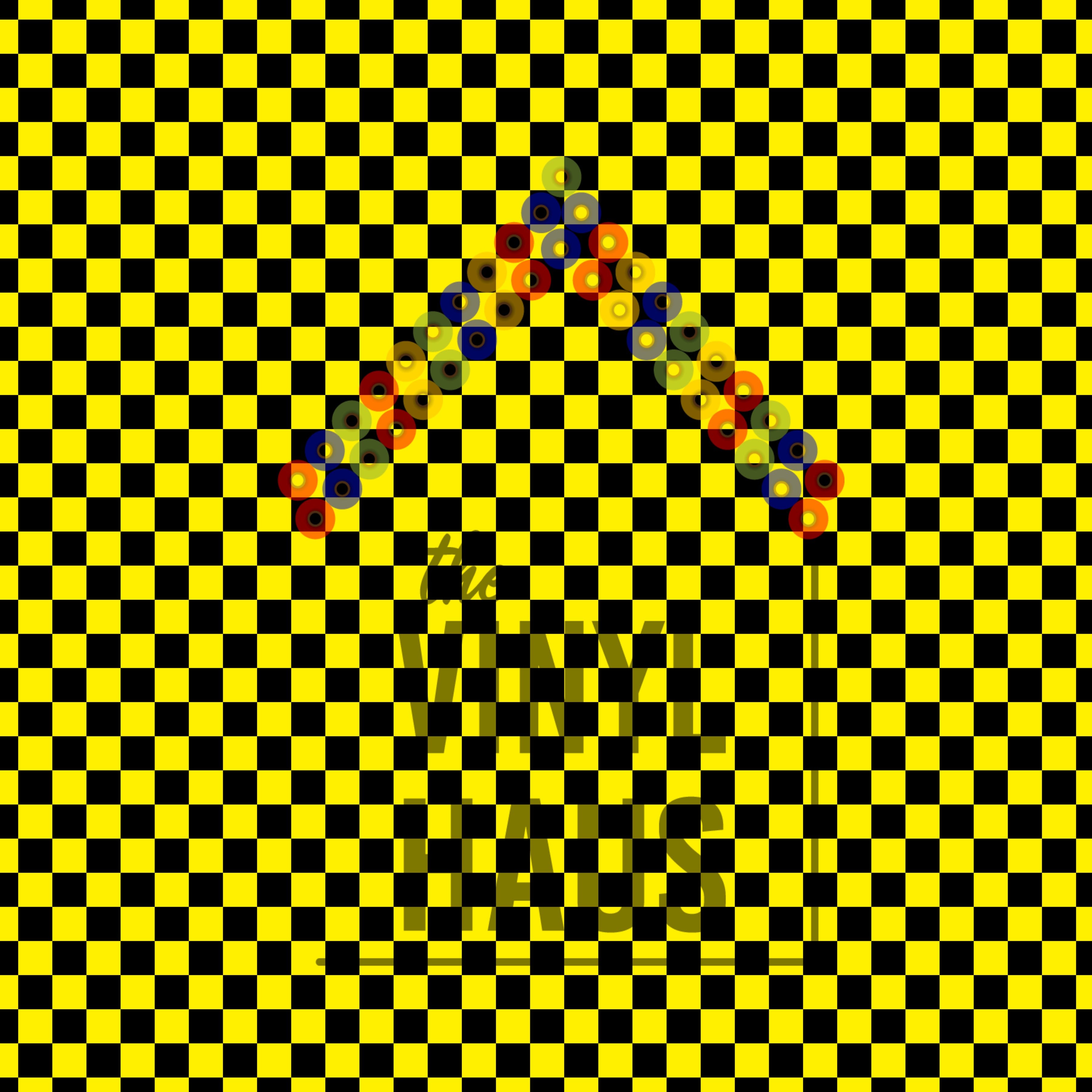 Yellow and Black Checkered Pattern Vinyl 12" x 12" - The Vinyl Haus