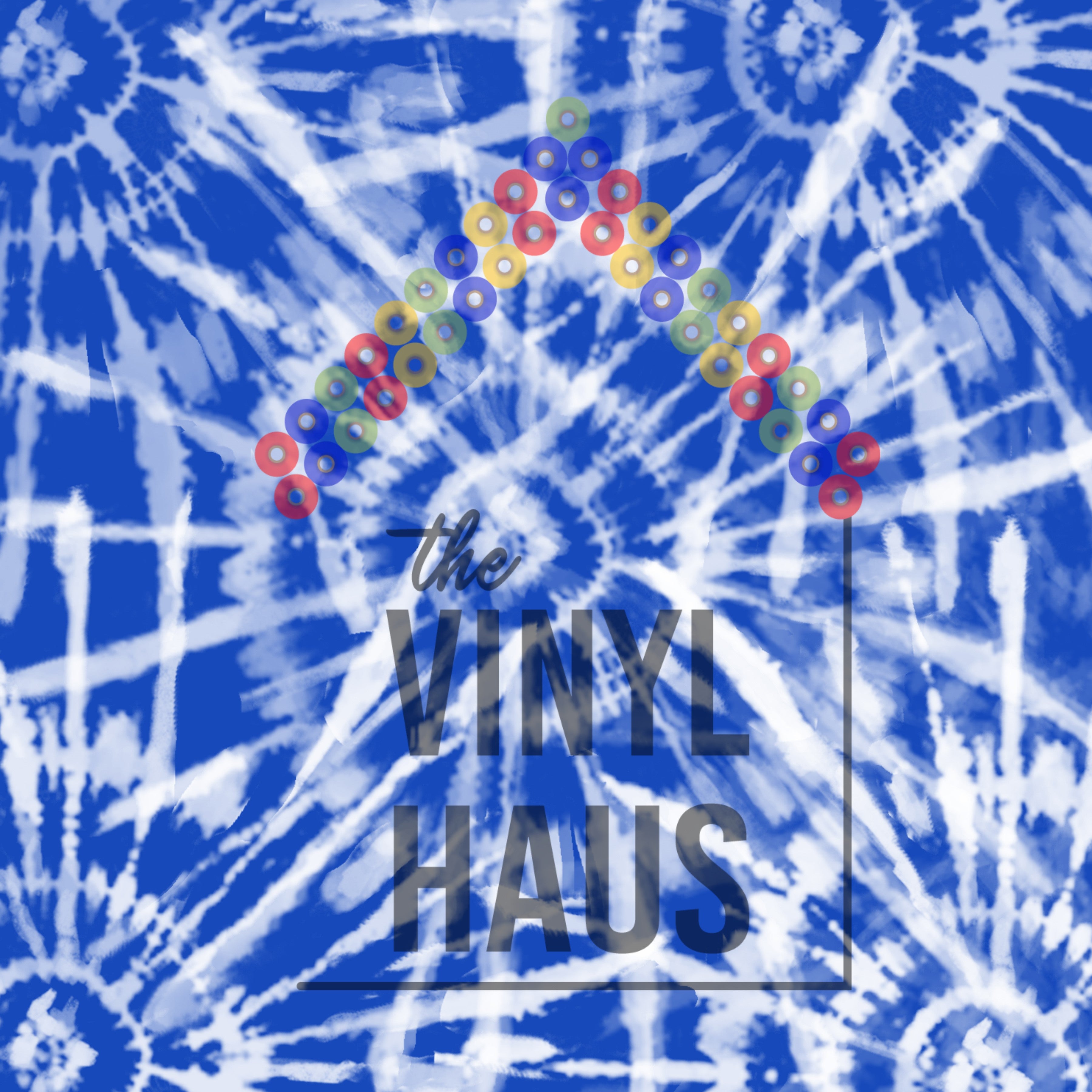 Blue and White Tie Dye Pattern Vinyl 12" x 12" - The Vinyl Haus