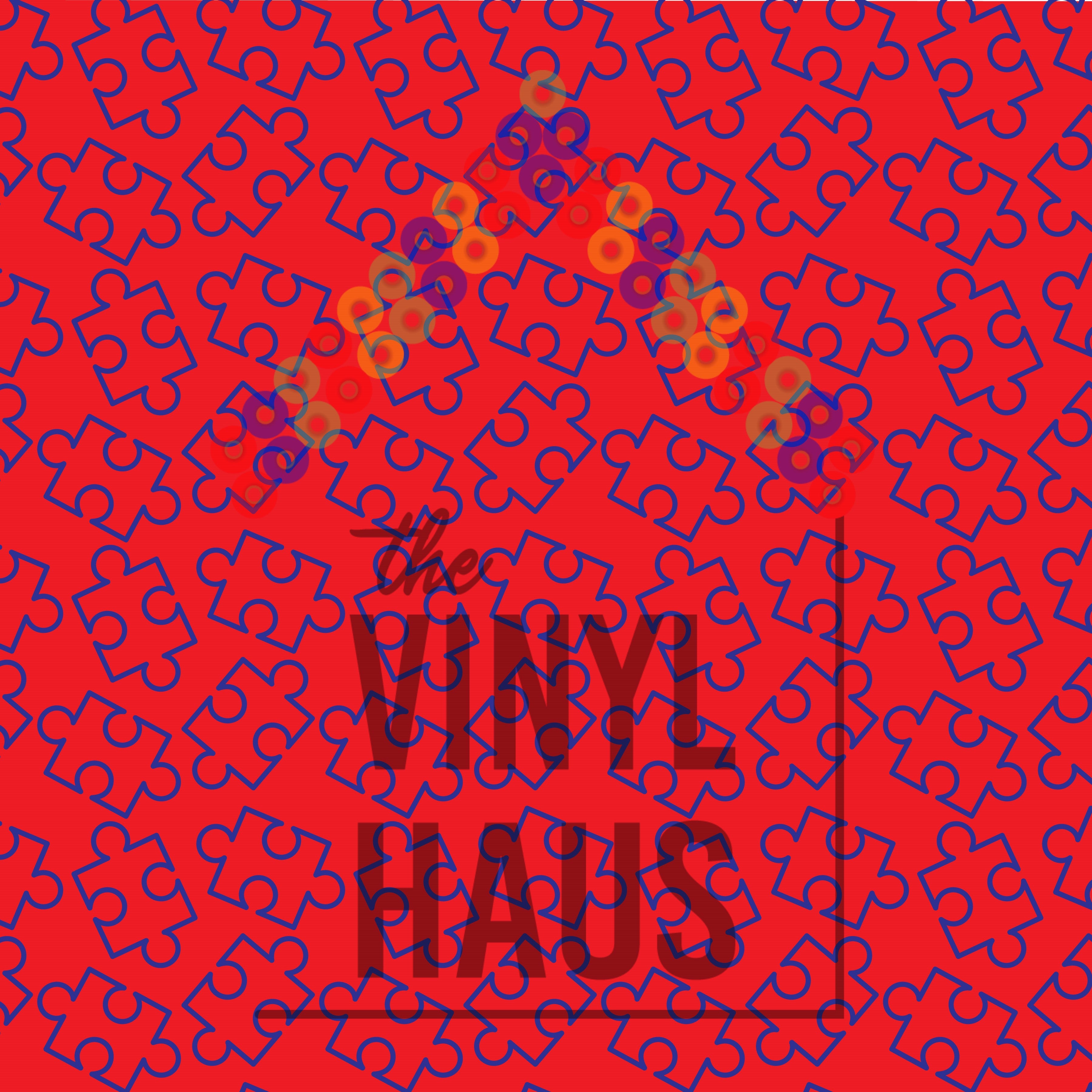 Red Gingham Pattern Vinyl 12" x 12" - The Vinyl Haus