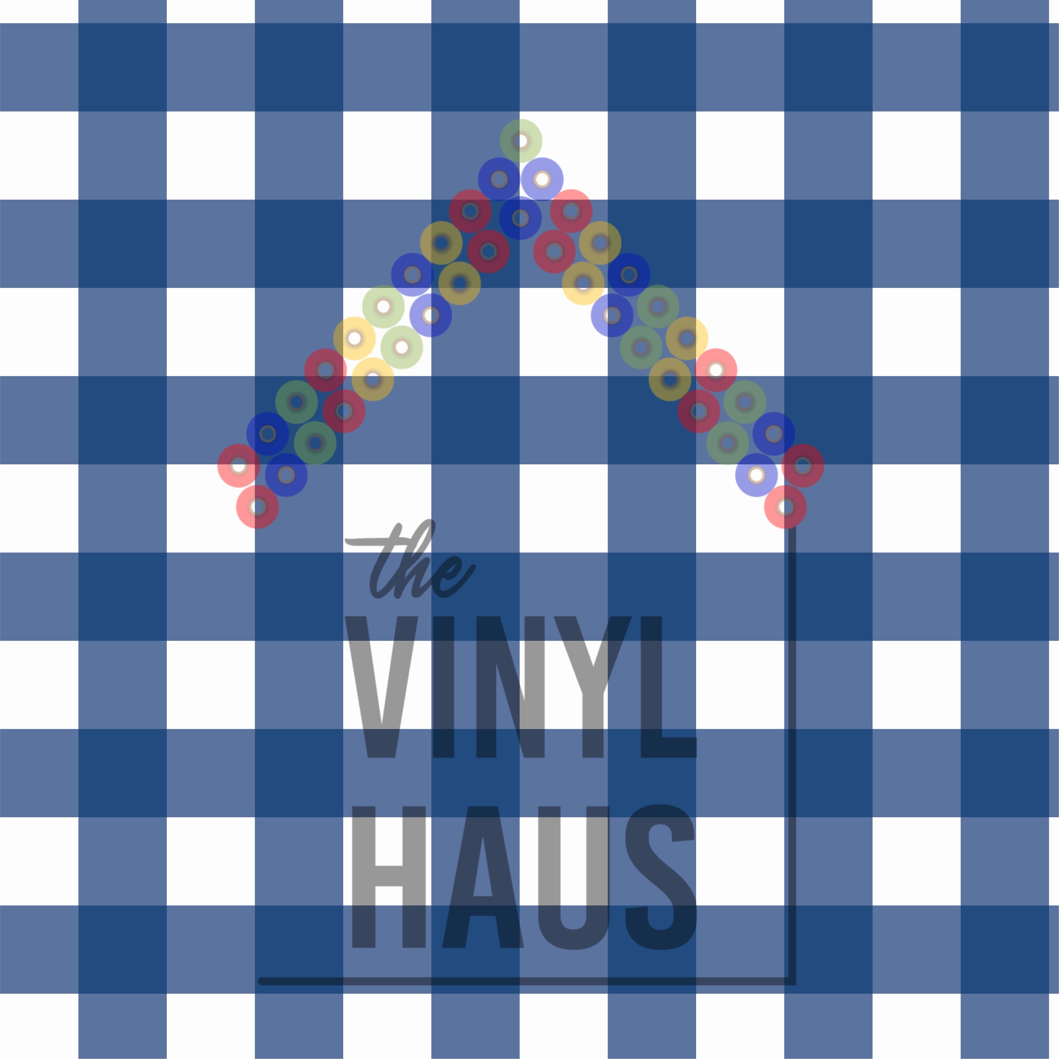 Blue Large Gingham Pattern Vinyl 12" x 12" - The Vinyl Haus