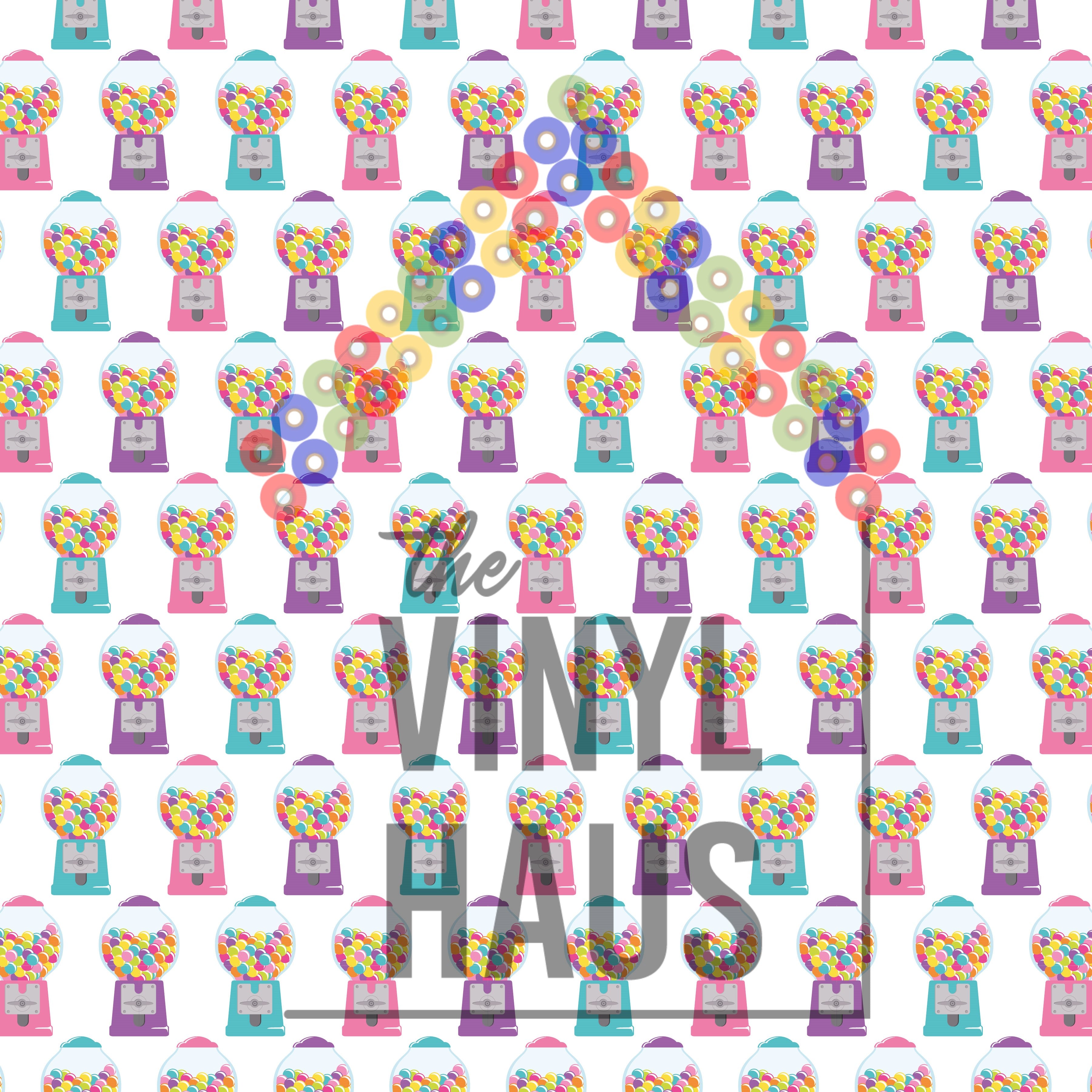 Candy Gum Balls Pattern Vinyl 12" x 12" - The Vinyl Haus