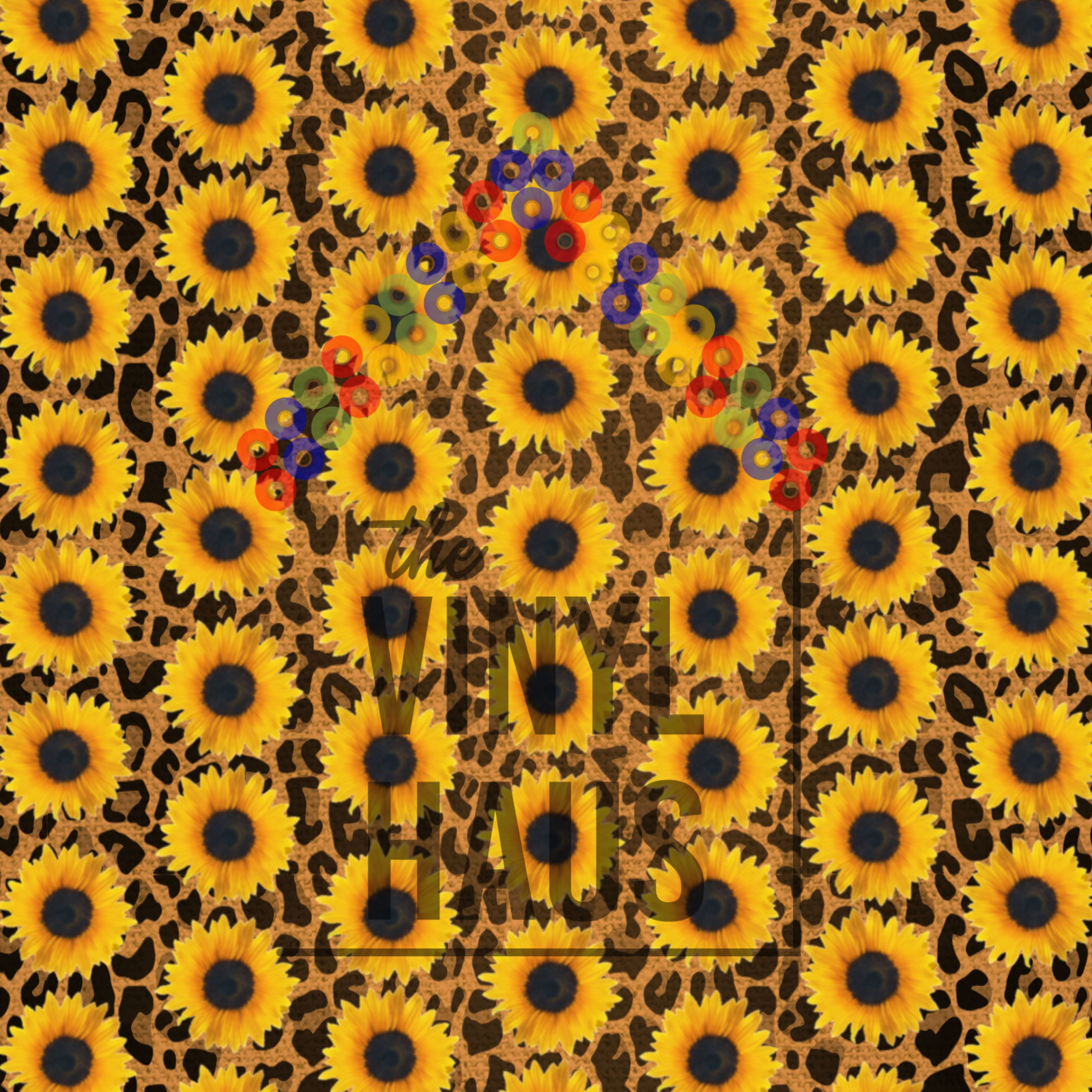 Sunflower Leopard Pattern Vinyl 12" x 12" - The Vinyl Haus