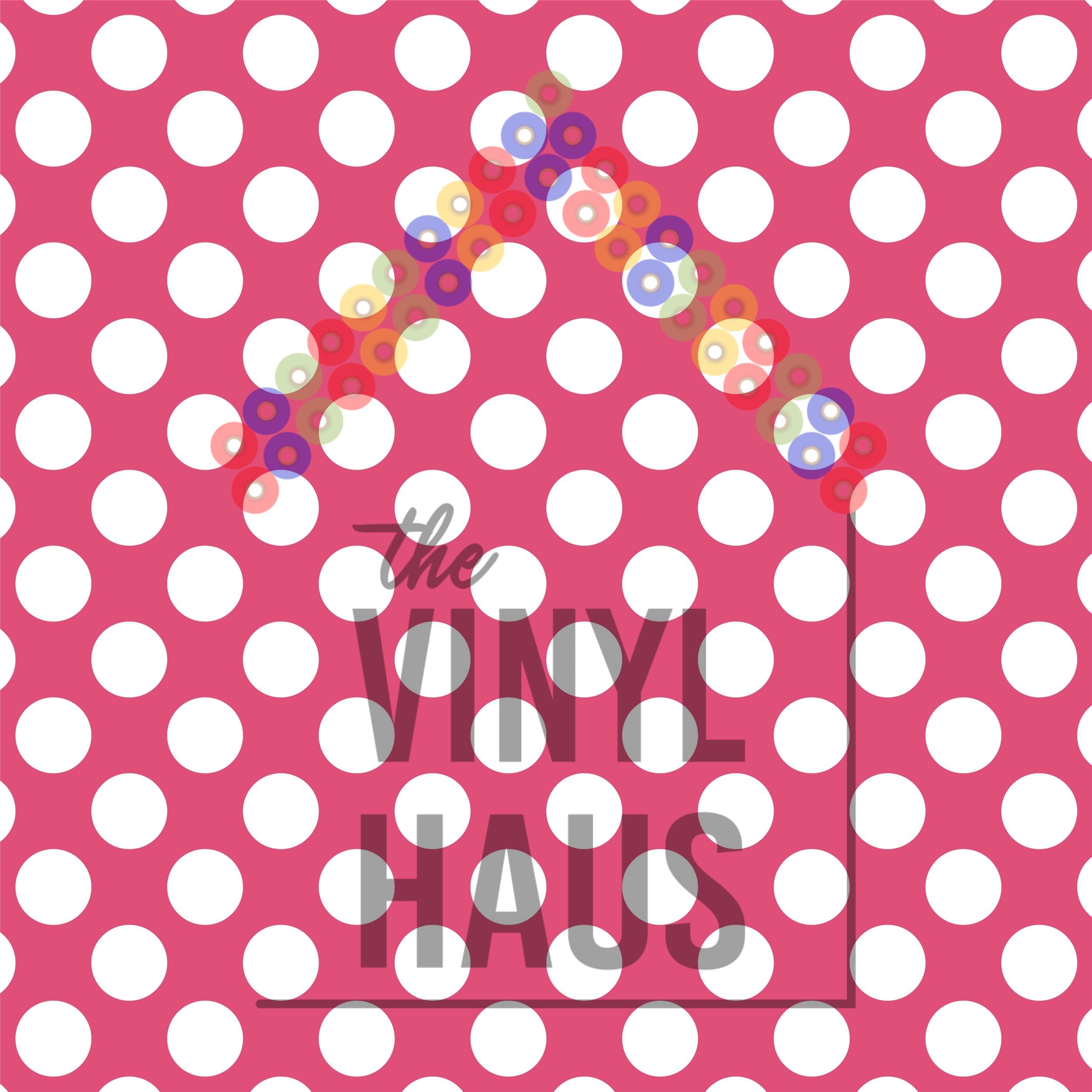 Pink and White Polka Dot Pattern Vinyl 12" x 12" - The Vinyl Haus