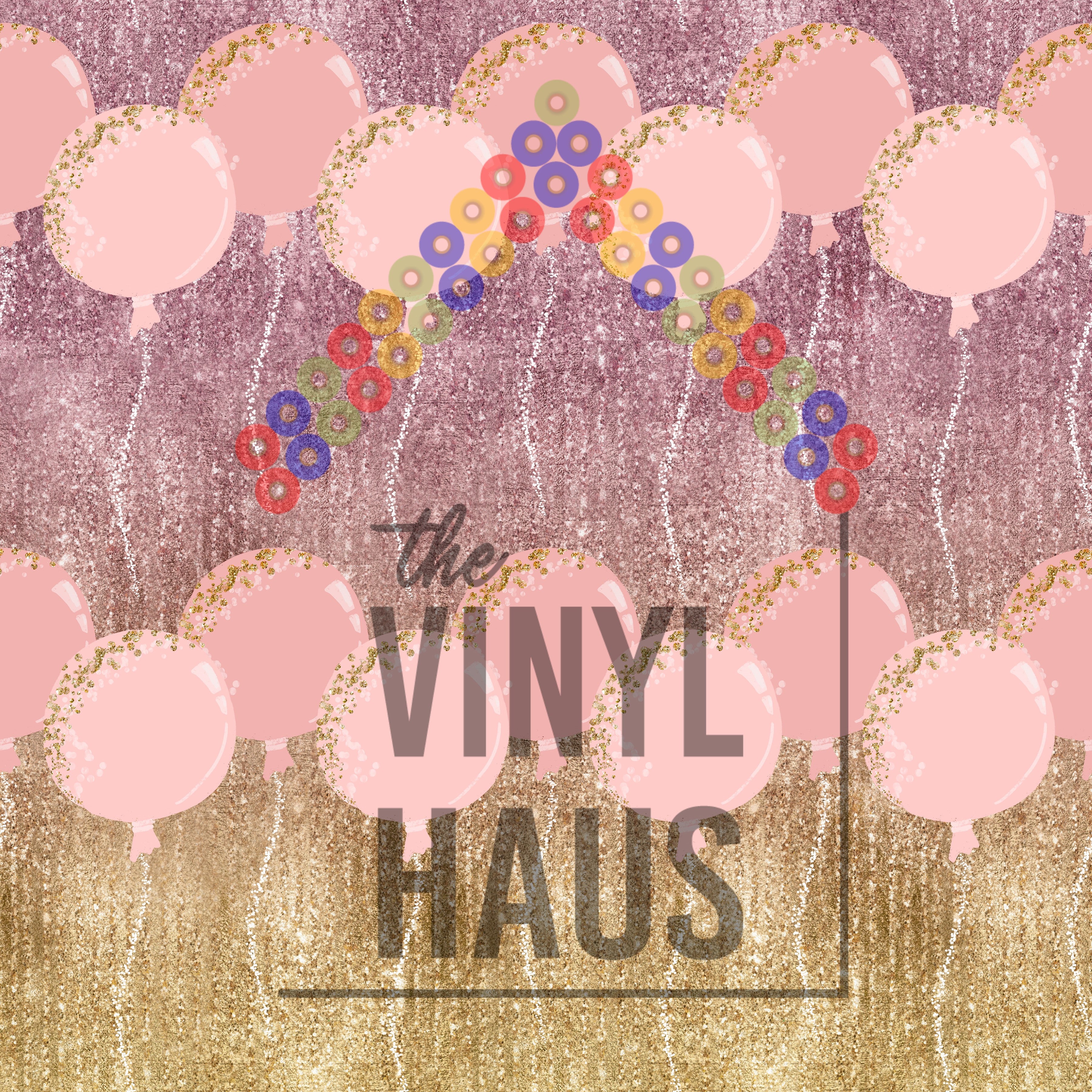 New Year's Balloon Pattern Vinyl 12" x 12" - The Vinyl Haus