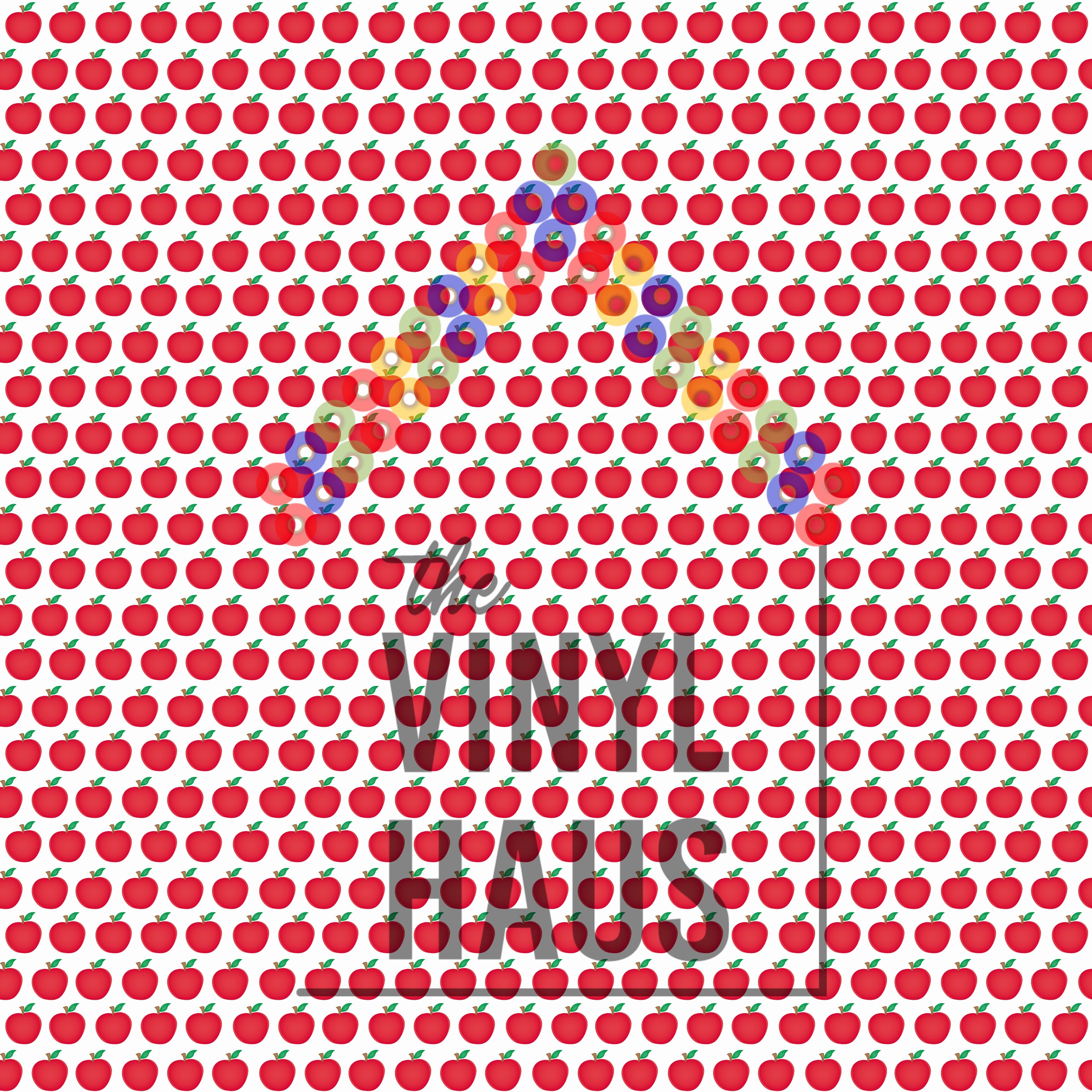 Red Apple Pattern Vinyl 12" x 12" - The Vinyl Haus