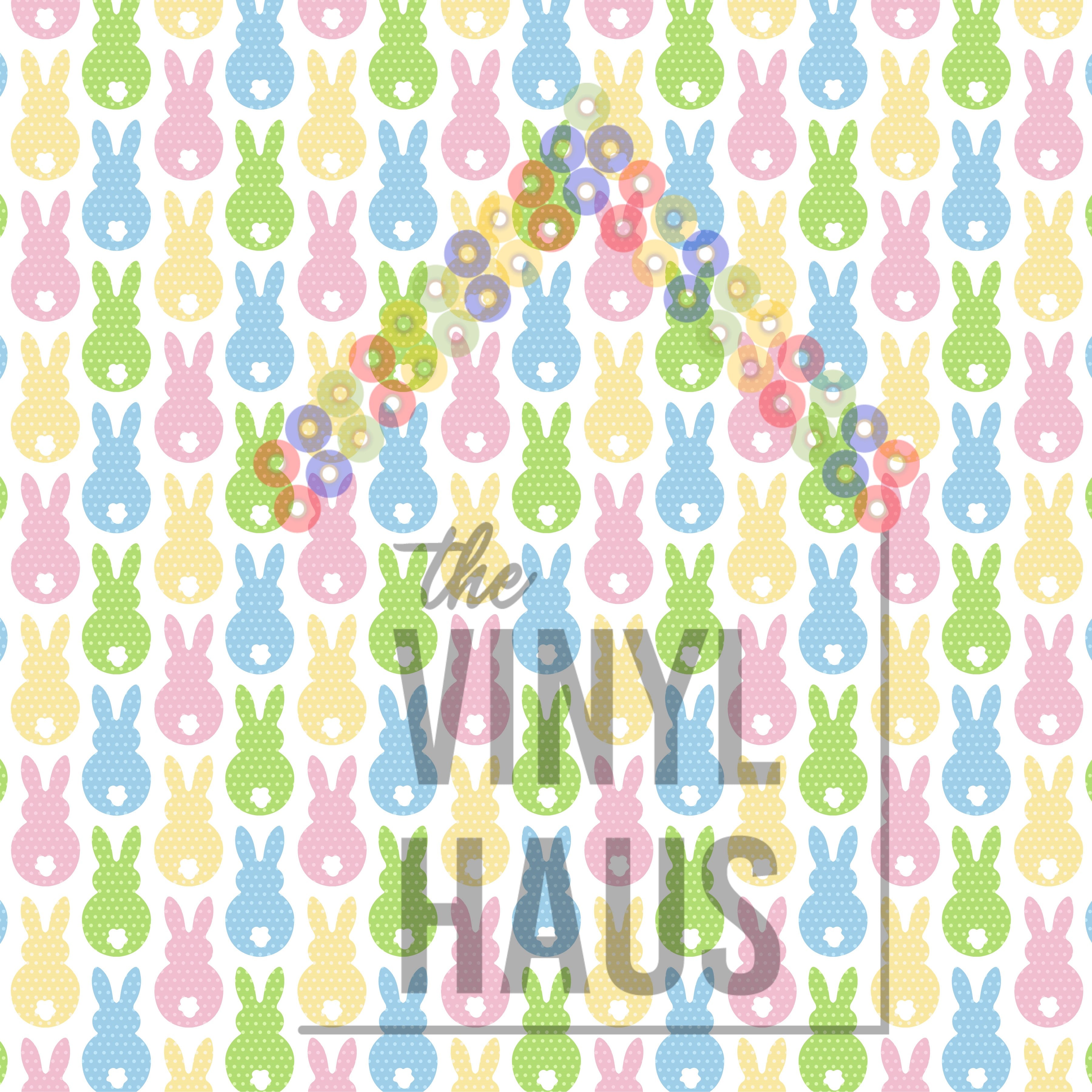 Pastel Easter Bunnies Pattern Vinyl 12" x 12" - The Vinyl Haus