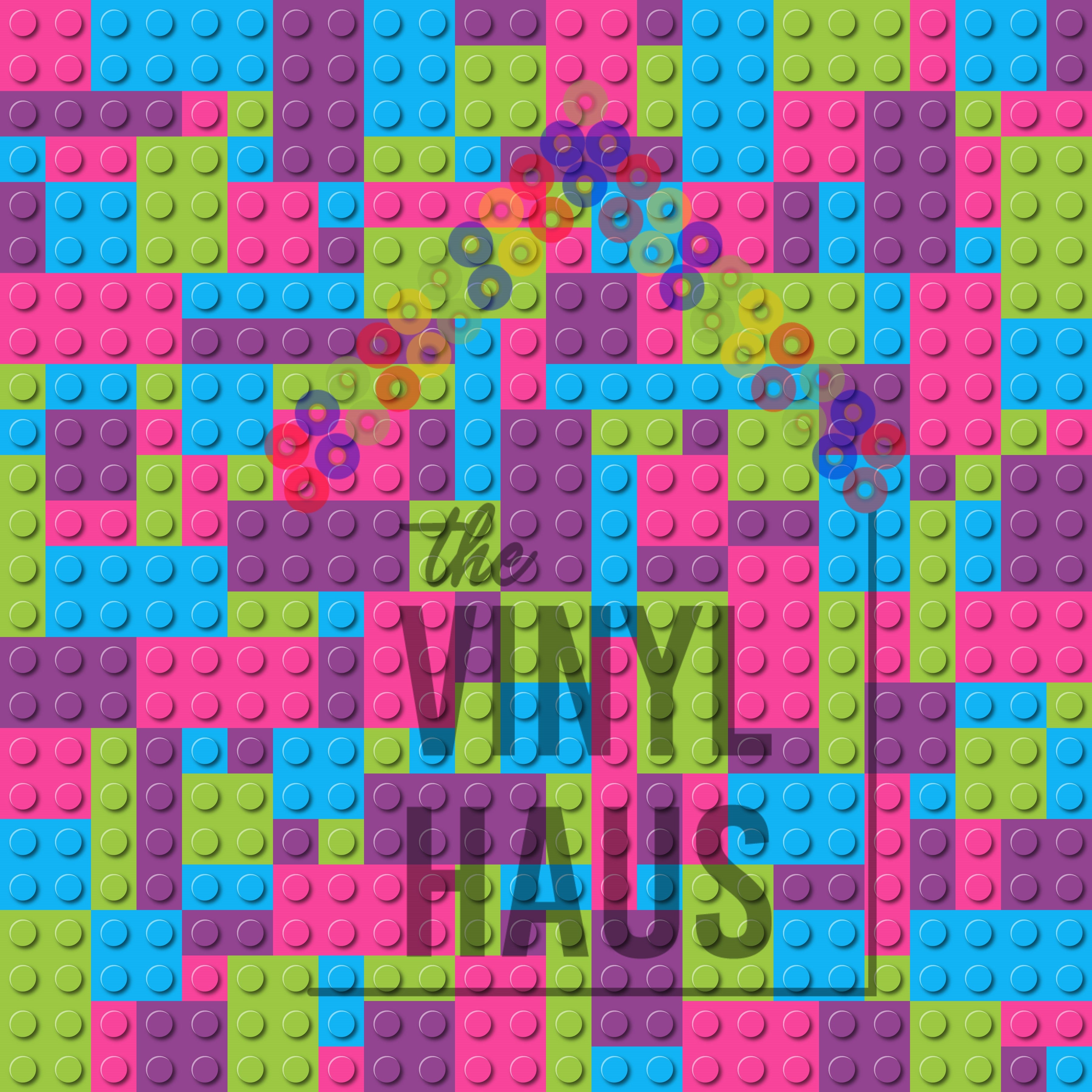 Pastel Lego Pattern Vinyl 12" x 12" - The Vinyl Haus