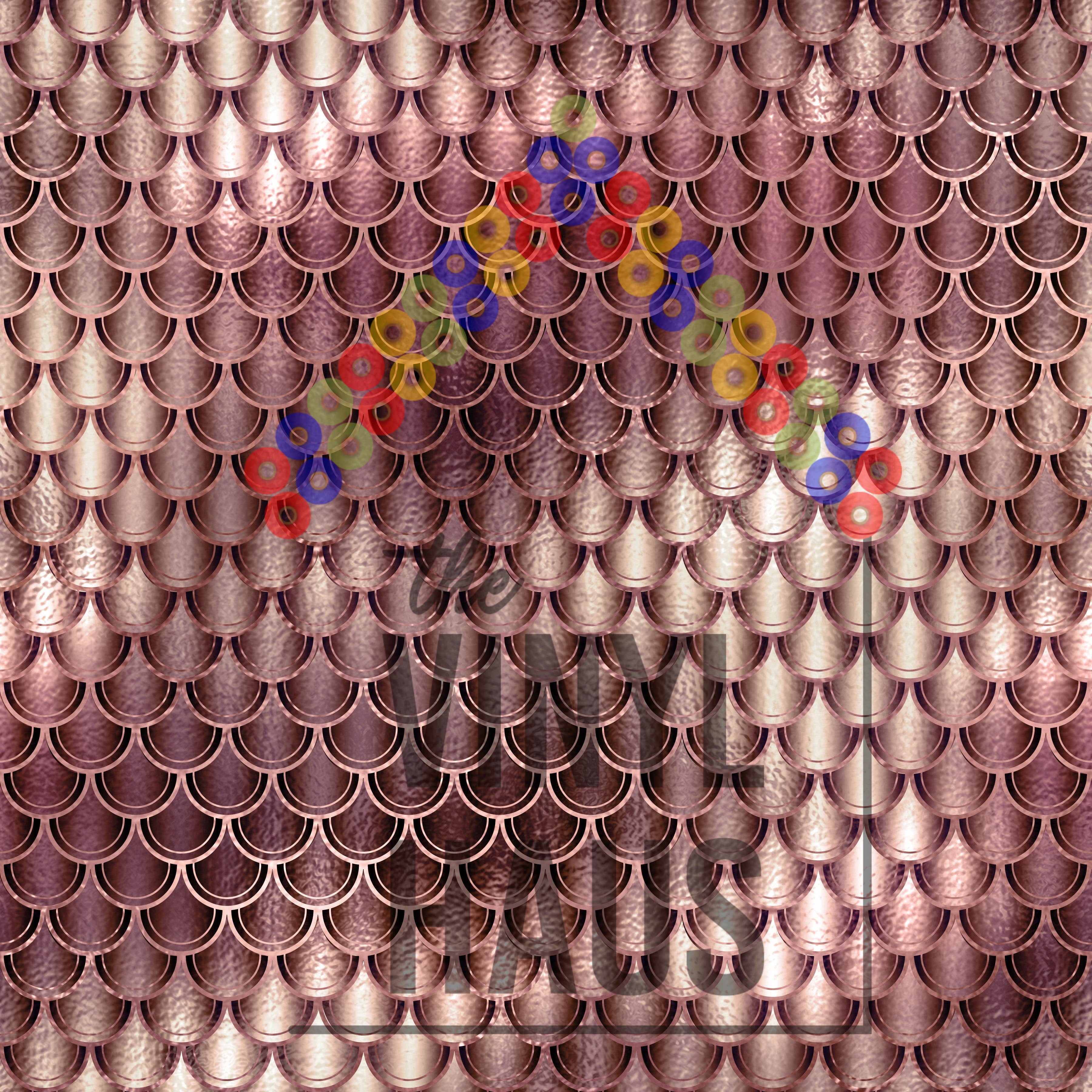 Rose Gold Mermaid Scales Pattern Vinyl 12" x 9" - The Vinyl Haus