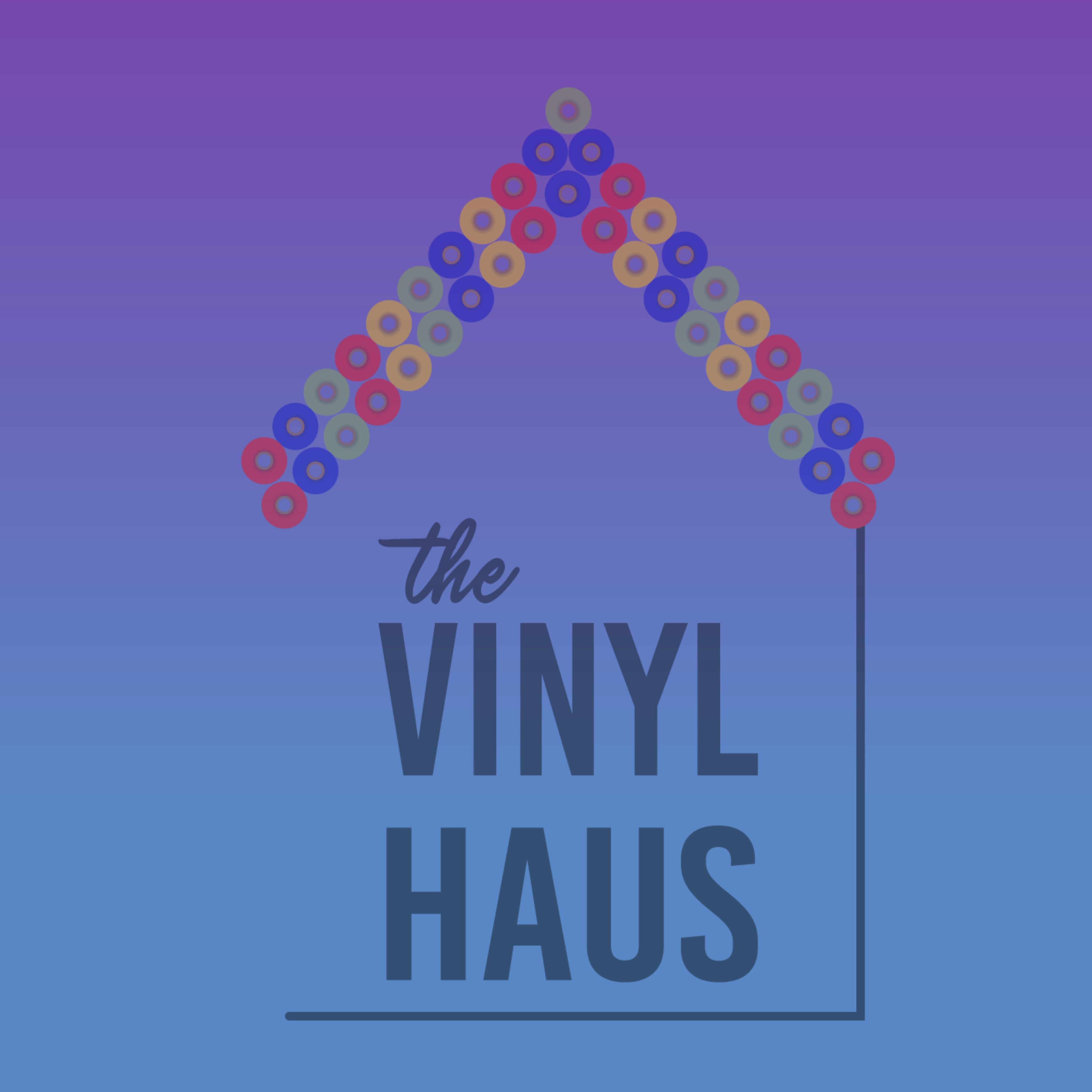 Blue/Purple Ombre  Pattern Vinyl 12" x 12" - The Vinyl Haus