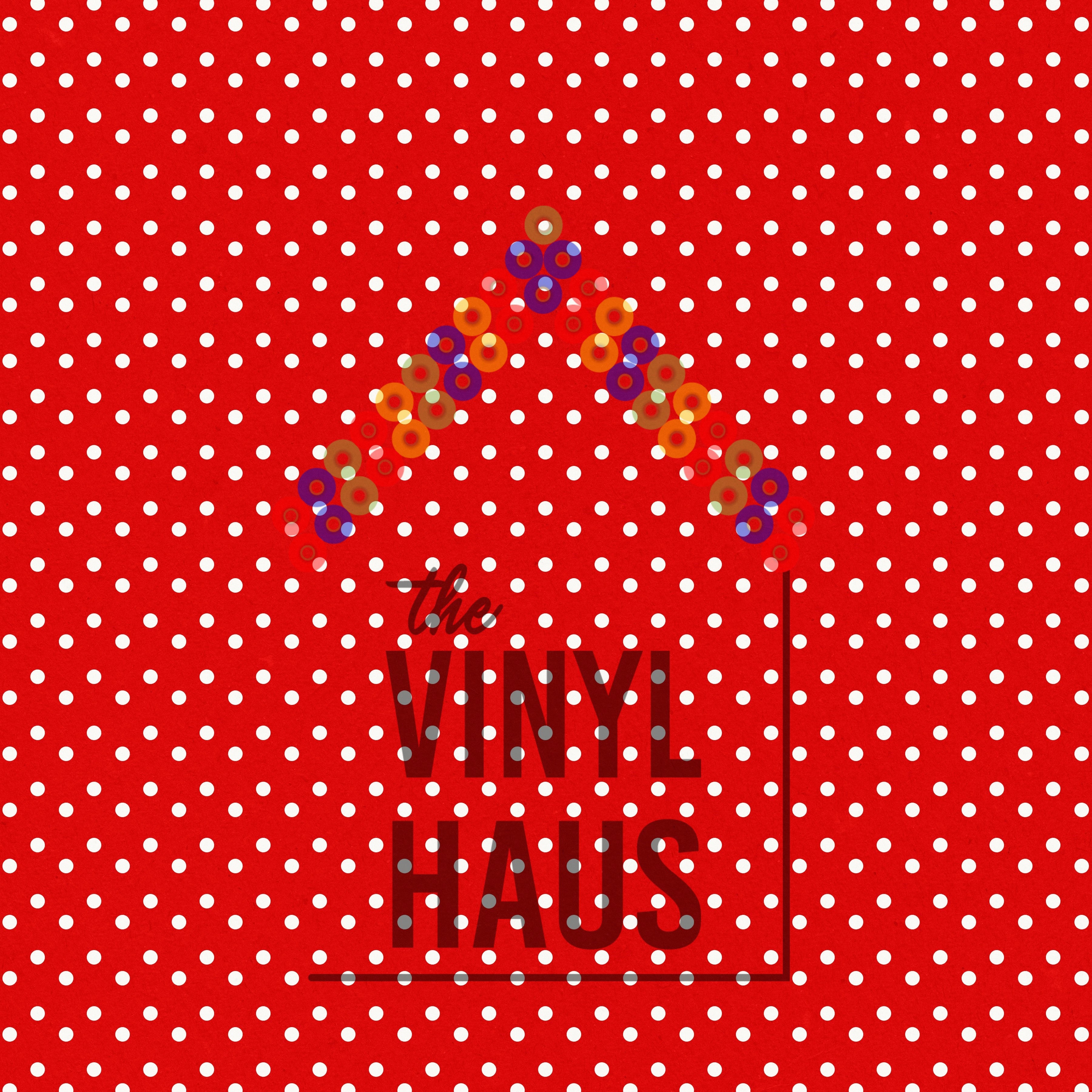 Red with White Polka Dot Pattern Vinyl 12" x 12" - The Vinyl Haus