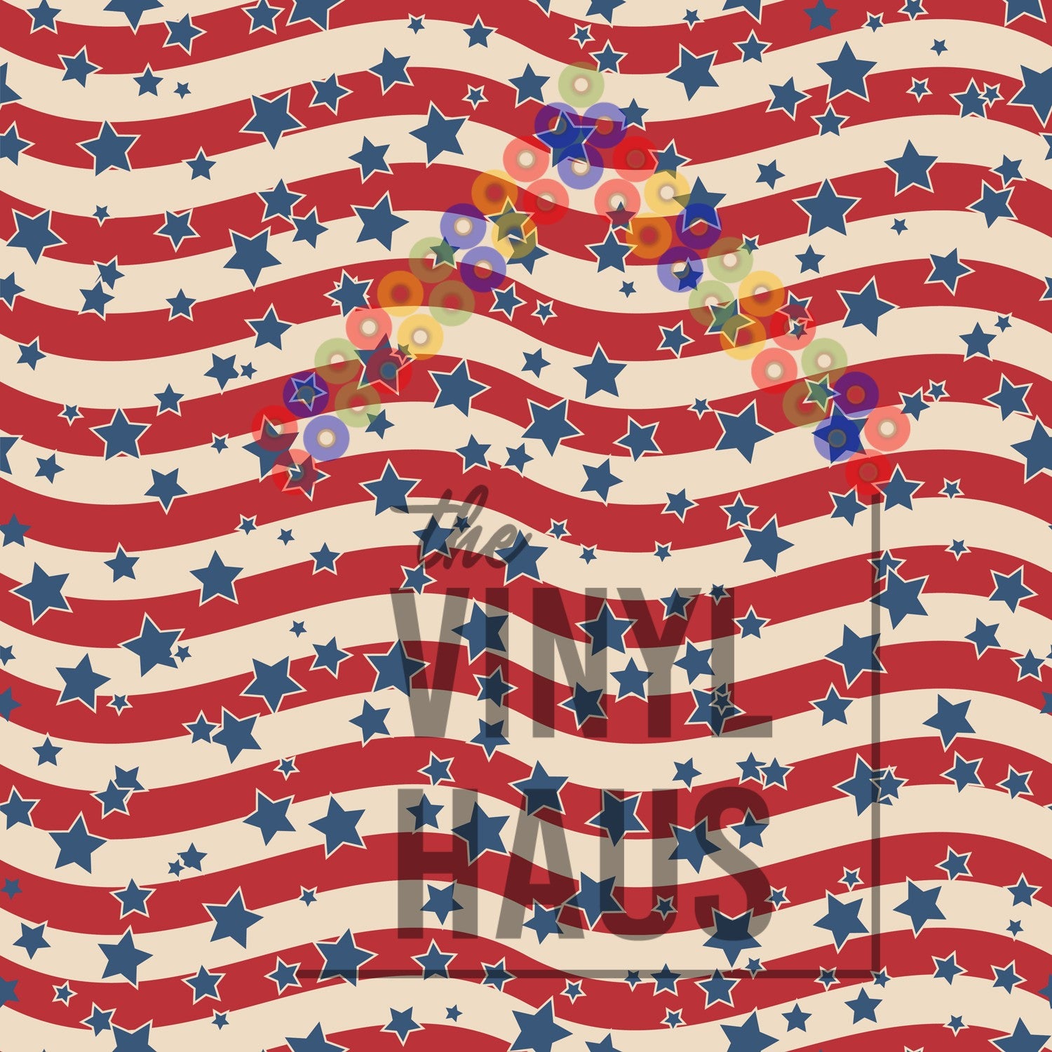 Freedom Stars and Stripes Pattern Vinyl 12" x 12" - The Vinyl Haus