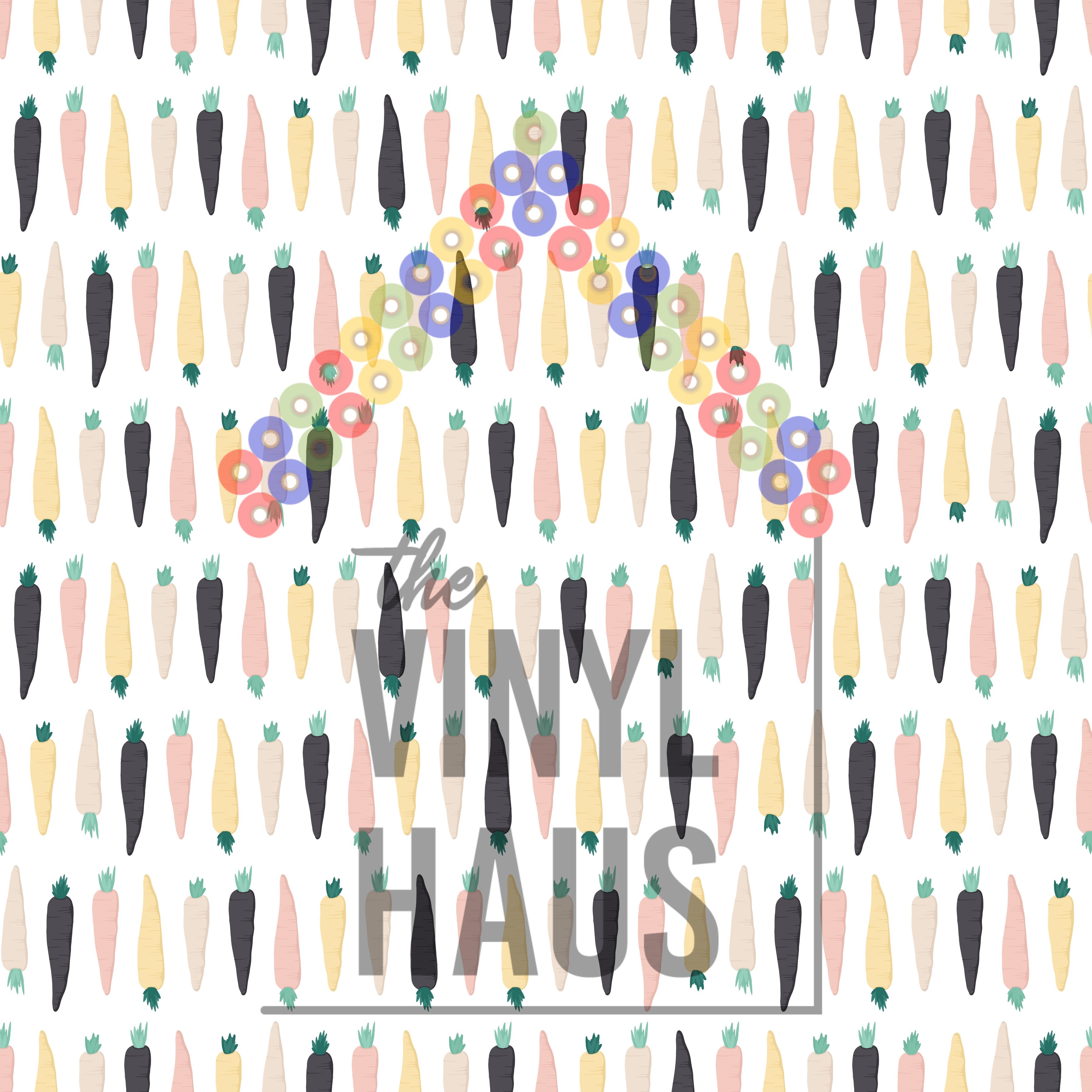 Easter Carrots Pattern Vinyl 12" x 12" - The Vinyl Haus