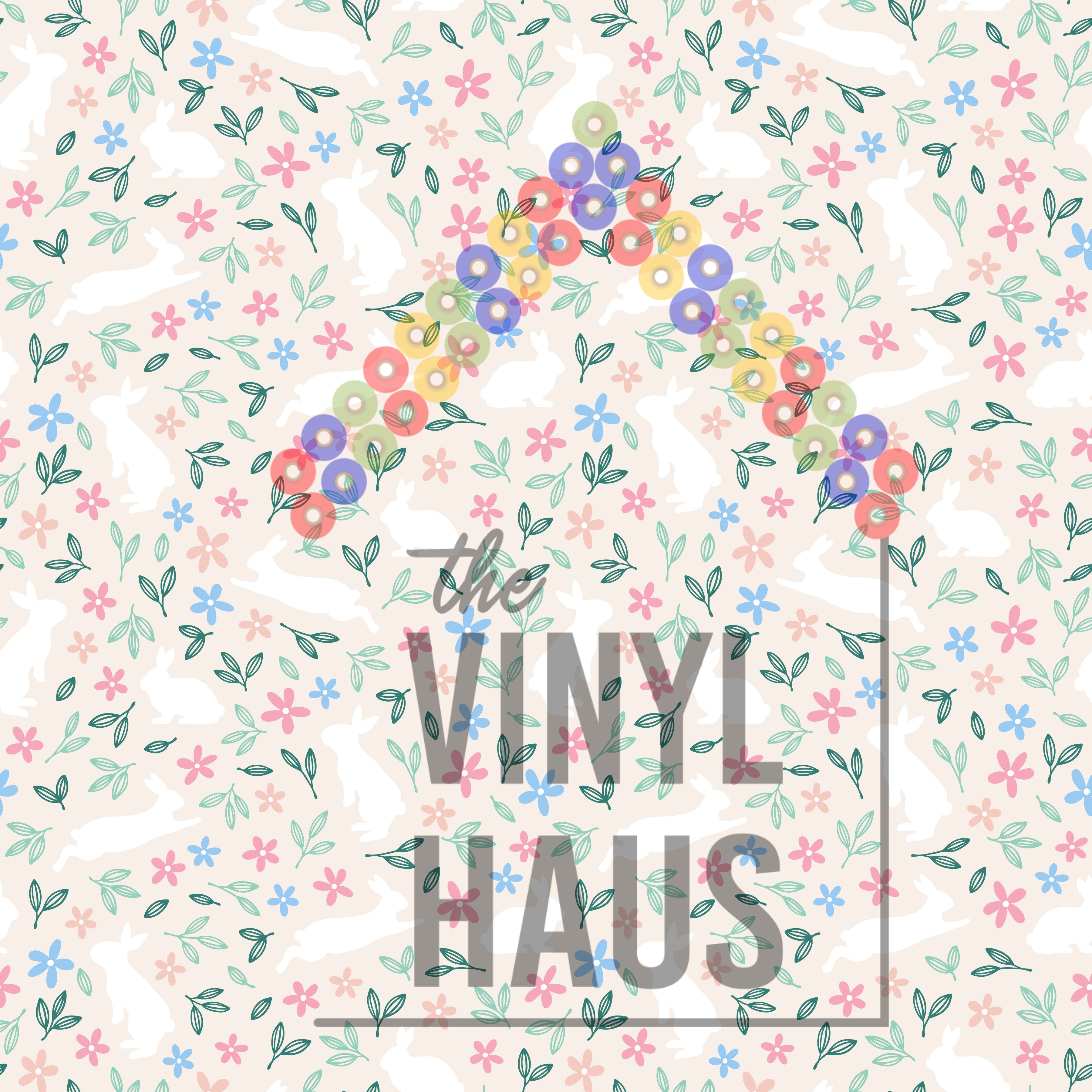 Easter Floral Pattern Vinyl 12" x 12" - The Vinyl Haus