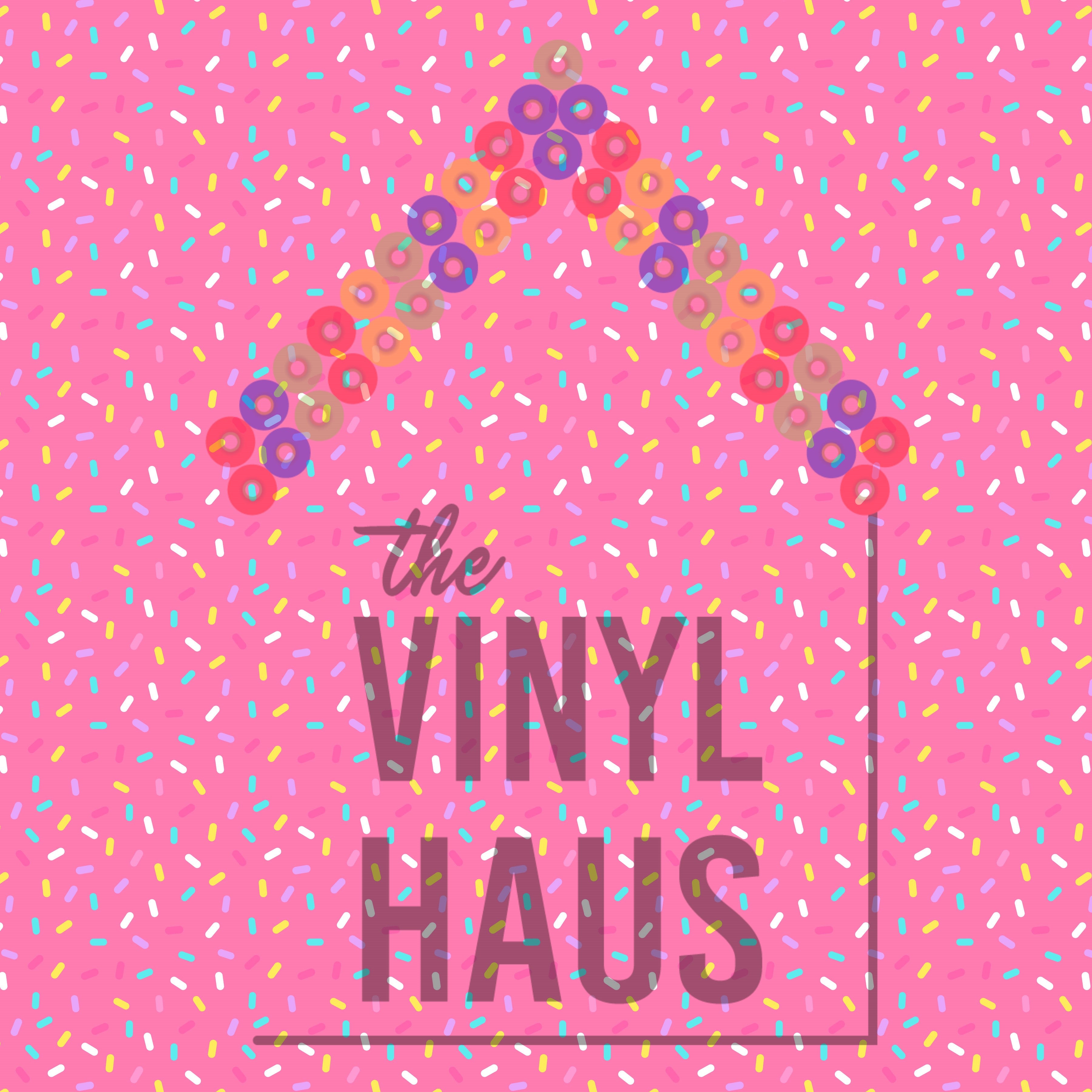 Donut Sprinkle Dark Pink Background Pattern Vinyl 12" x 12" - The Vinyl Haus