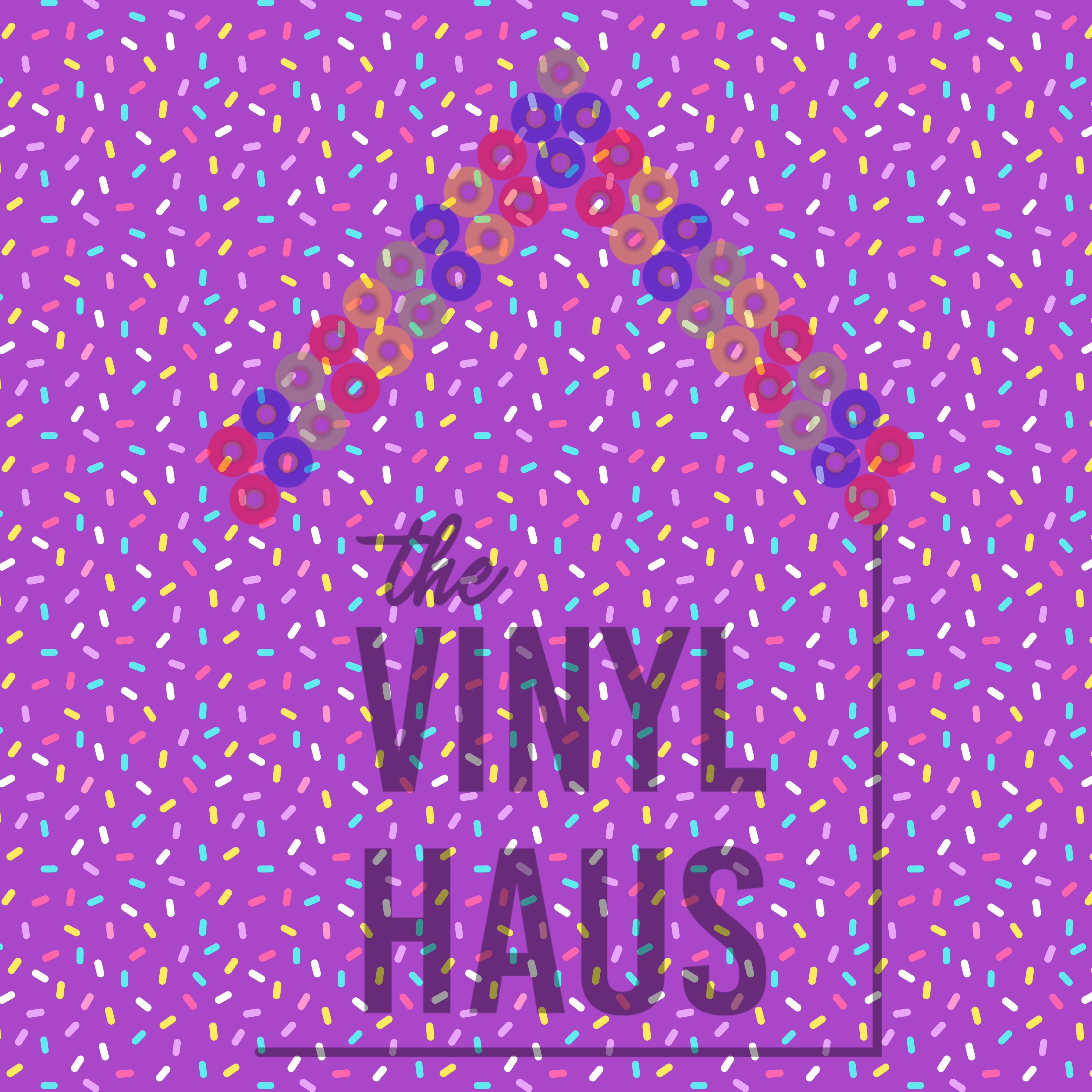 Donut Sprinkle Dark Purple Background Pattern Vinyl 12" x 12" - The Vinyl Haus